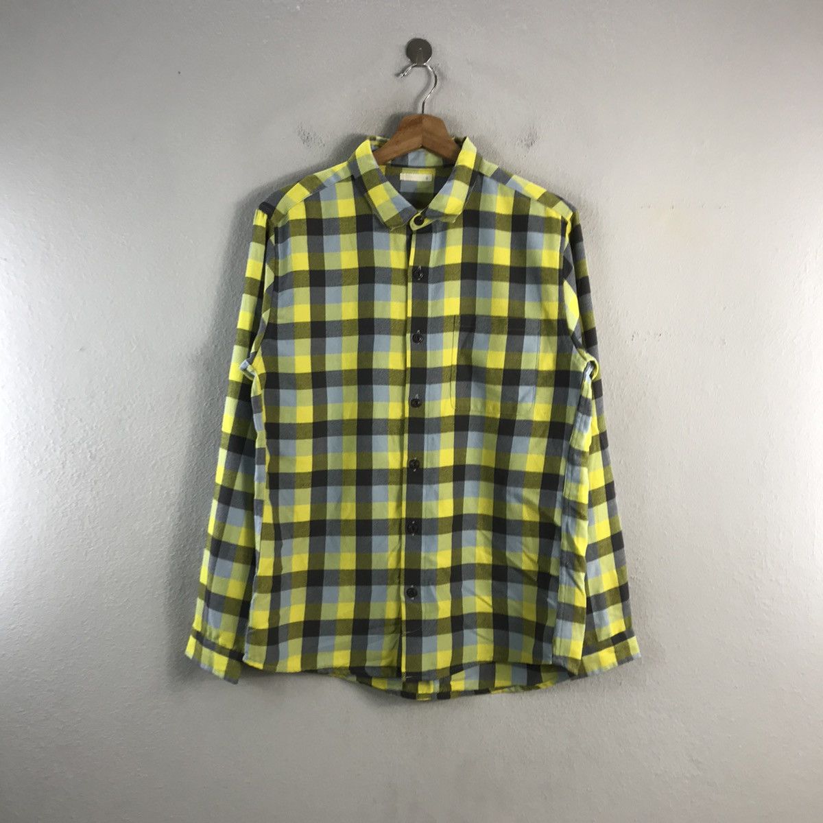 Vintage Checkered Flannel Plaid Japanese Brand Shirt