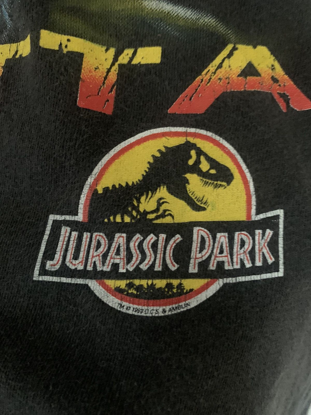 Vintage 90s JURASSIC PARK T SHIRT NICELY FADED Size US M / EU 48-50 / 2 - 4 Thumbnail
