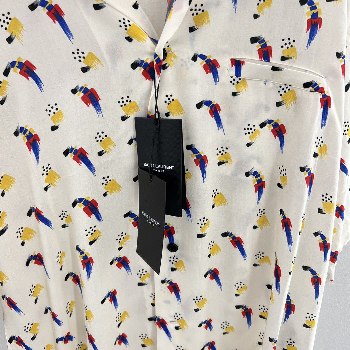 Saint Laurent Paris Saint Laurent Short Sleeve Shirt Size US M / EU 48-50 / 2 - 2 Thumbnail