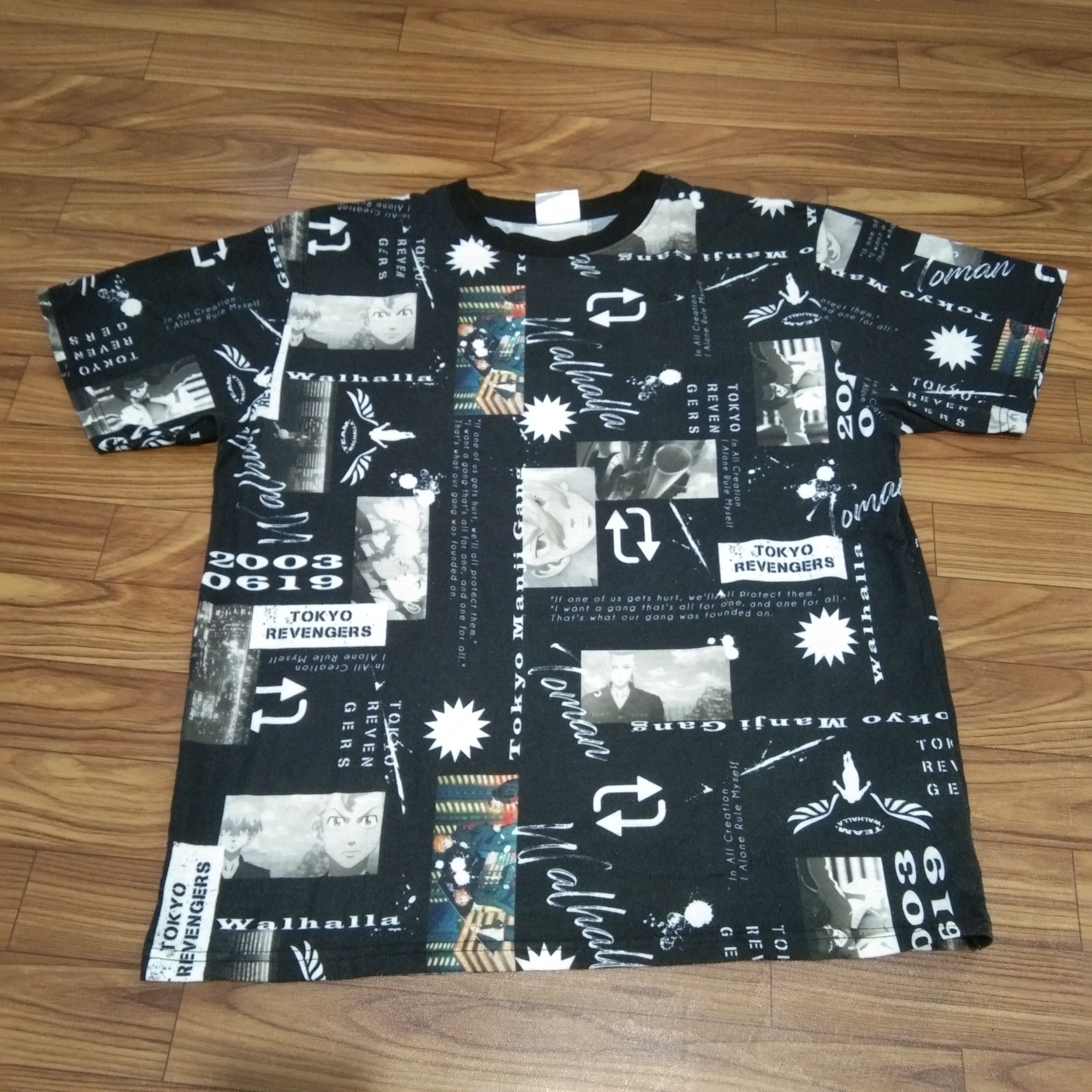 image of Anima x Cartoon Network Tokyo Revengers Tshirt in Black, Men's (Size Large)