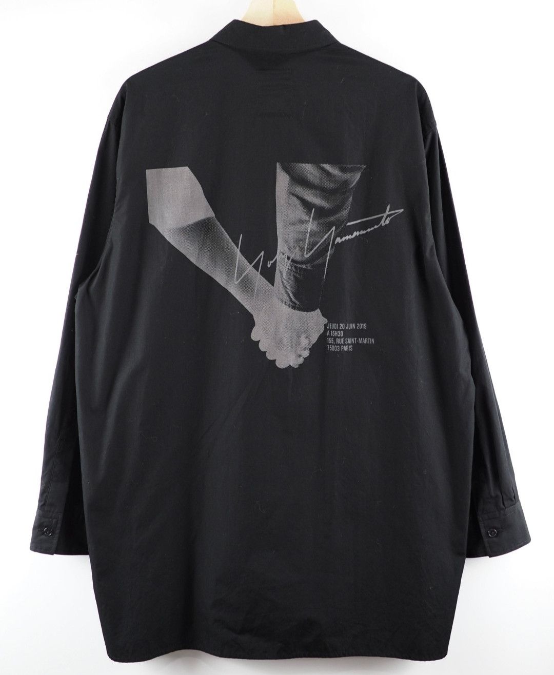 image of Yohji Yamamoto 20Ss Holding Hands Shirt in Black, Men's (Size XL)