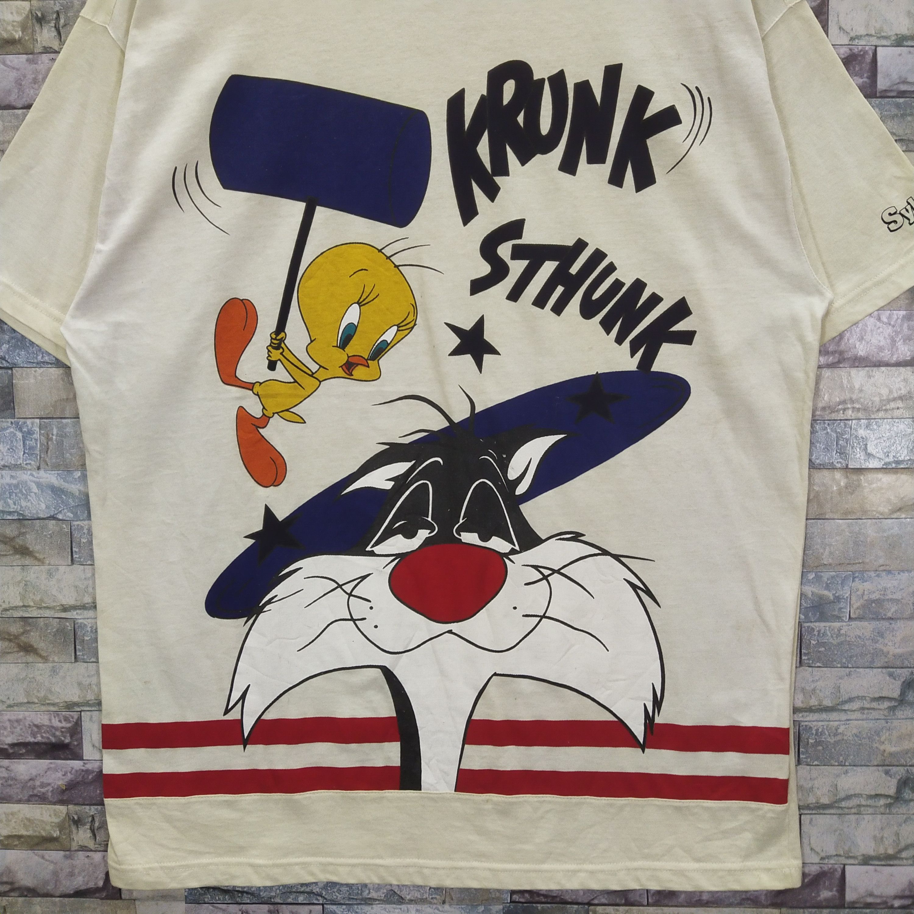 Jean Charles De Castelbajac Vintage 1996 Warner Bros Looney Tunes Sylvester & Tweeny Size US L / EU 52-54 / 3 - 3 Thumbnail