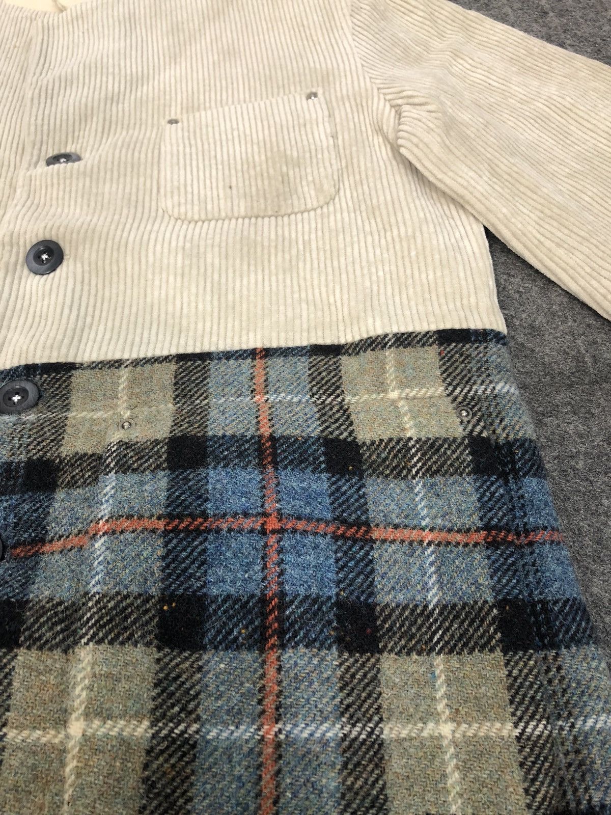 Hai Sporting Gear × Issey Miyake × Japanese Brand 90s Hai Sporting Gear Issey Miyake Corduroy Checked Jacket Size US M / EU 48-50 / 2 - 14 Thumbnail