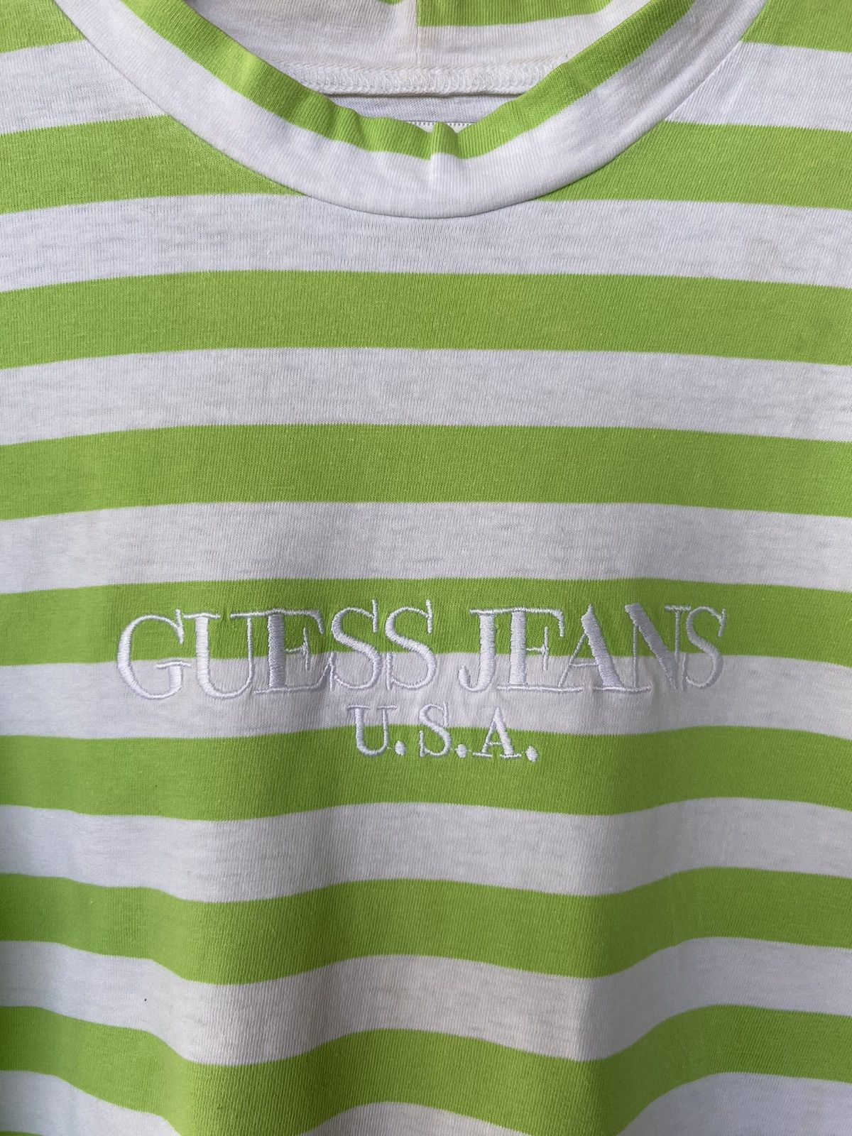 Vintage Vintage 90s Guess By Georges Marciano Stripes Tshirt Size US M / EU 48-50 / 2 - 3 Thumbnail