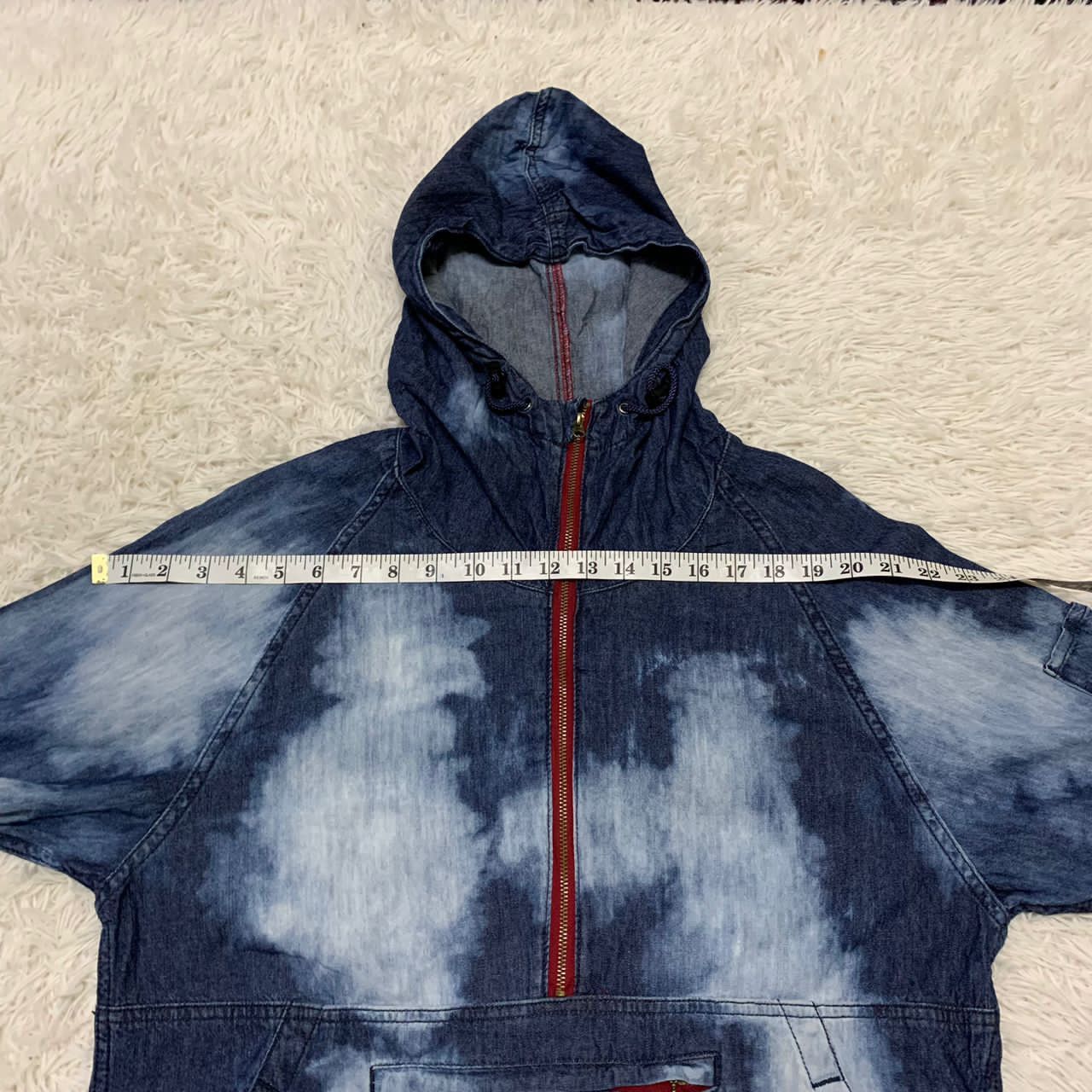 Japanese Brand Blue B Neo Denim Clothes half zip jacket Size US S / EU 44-46 / 1 - 4 Thumbnail