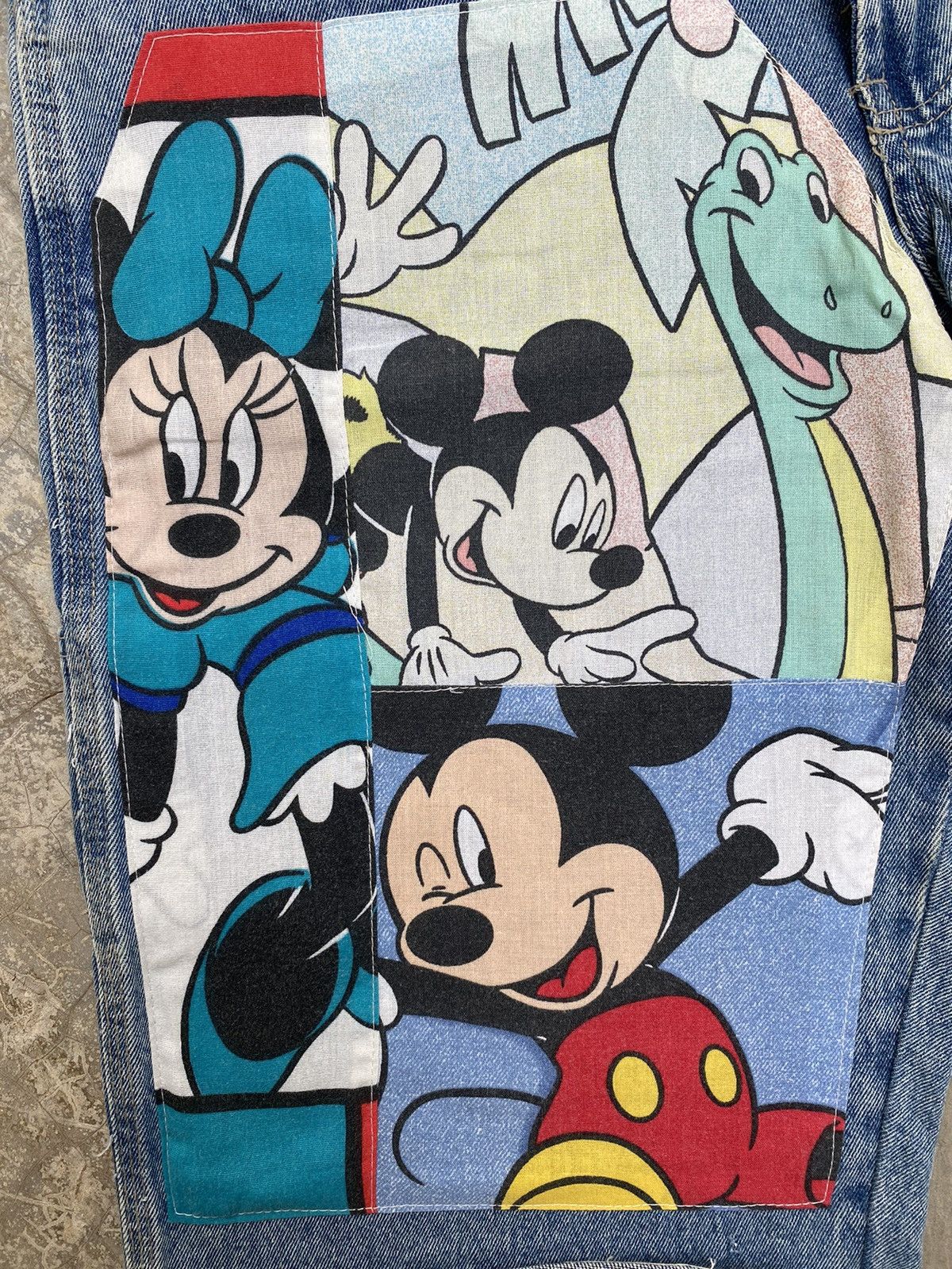 Disney × Old Navy 🔥 Vintage Old Navy Carpenter Denim Shorts Custom Mickey Size US 31 - 3 Thumbnail