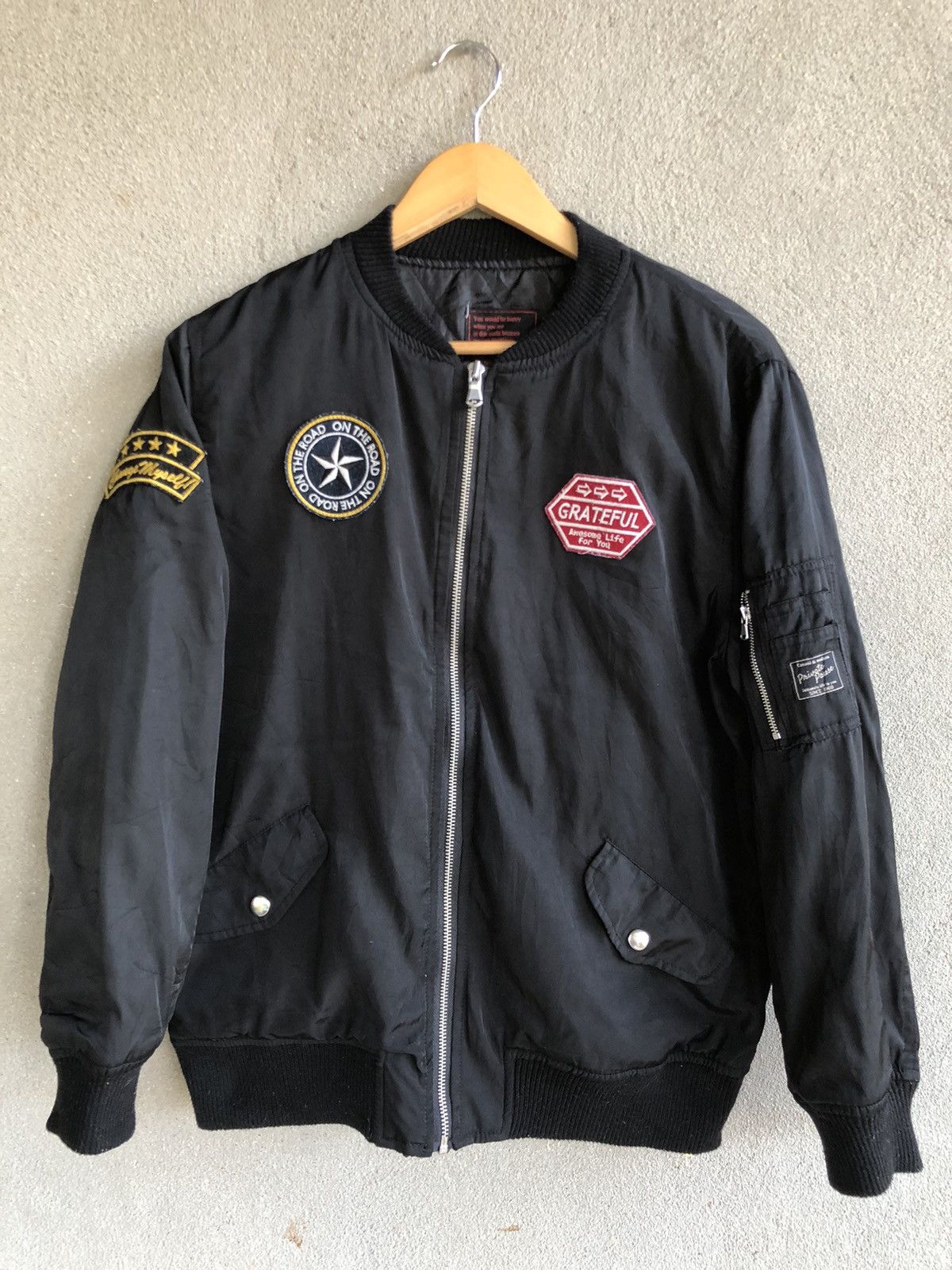 Japanese Brand PRIVATE PAUSE patches Bomber Jacket Size US M / EU 48-50 / 2 - 1 Thumbnail