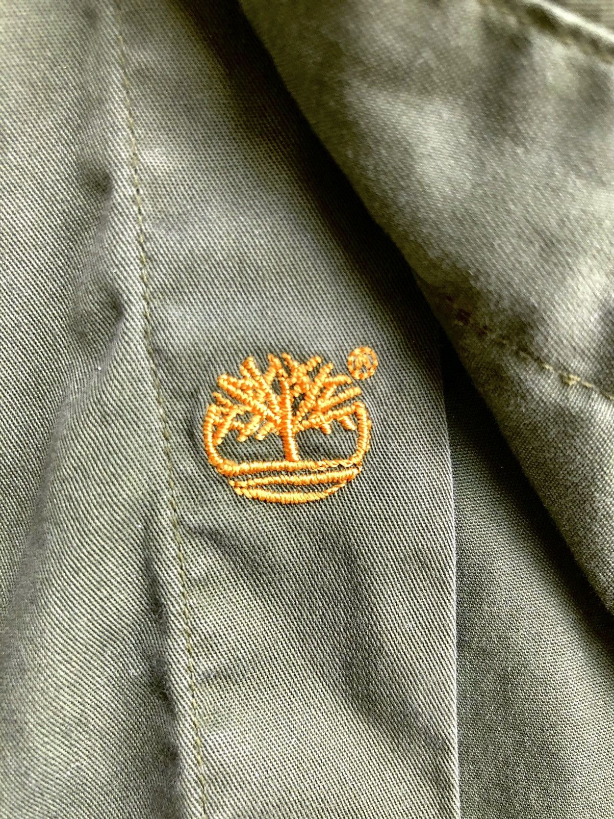 Timberland × Vintage Vintage TIMBERLAND Plain Green Army Shirt Size US M / EU 48-50 / 2 - 5 Thumbnail