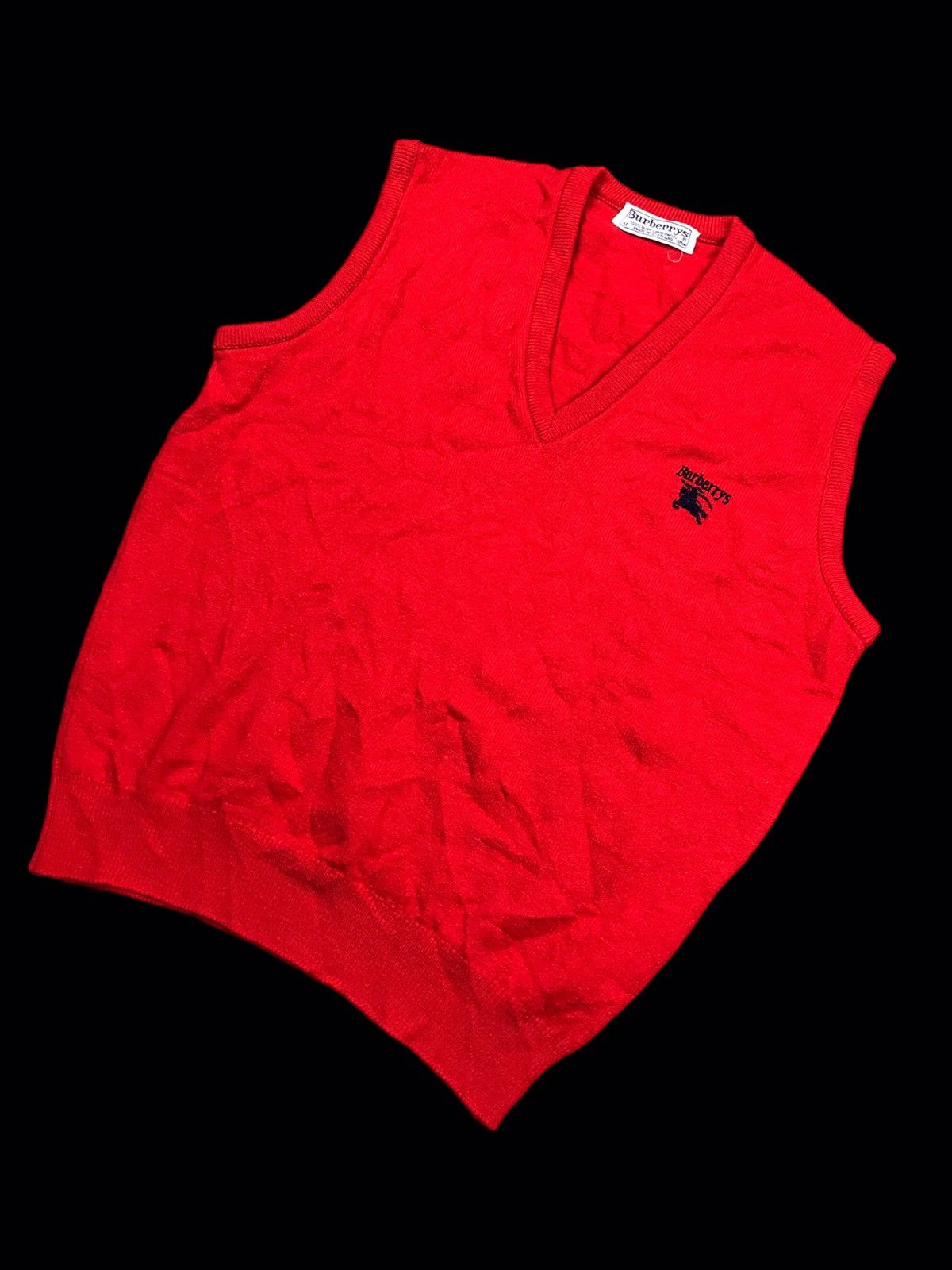 Burberry × Vintage 🔥Vintage Burberrys Sweater Vest V-Neck Lambswool Size US L / EU 52-54 / 3 - 6 Thumbnail