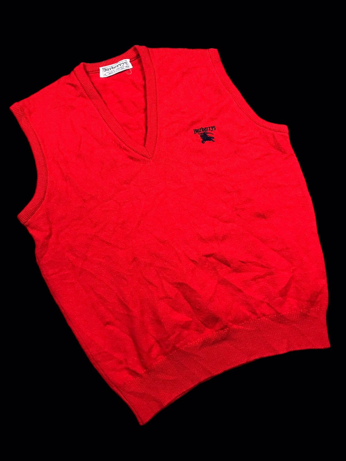 Burberry × Vintage 🔥Vintage Burberrys Sweater Vest V-Neck Lambswool Size US L / EU 52-54 / 3 - 5 Thumbnail