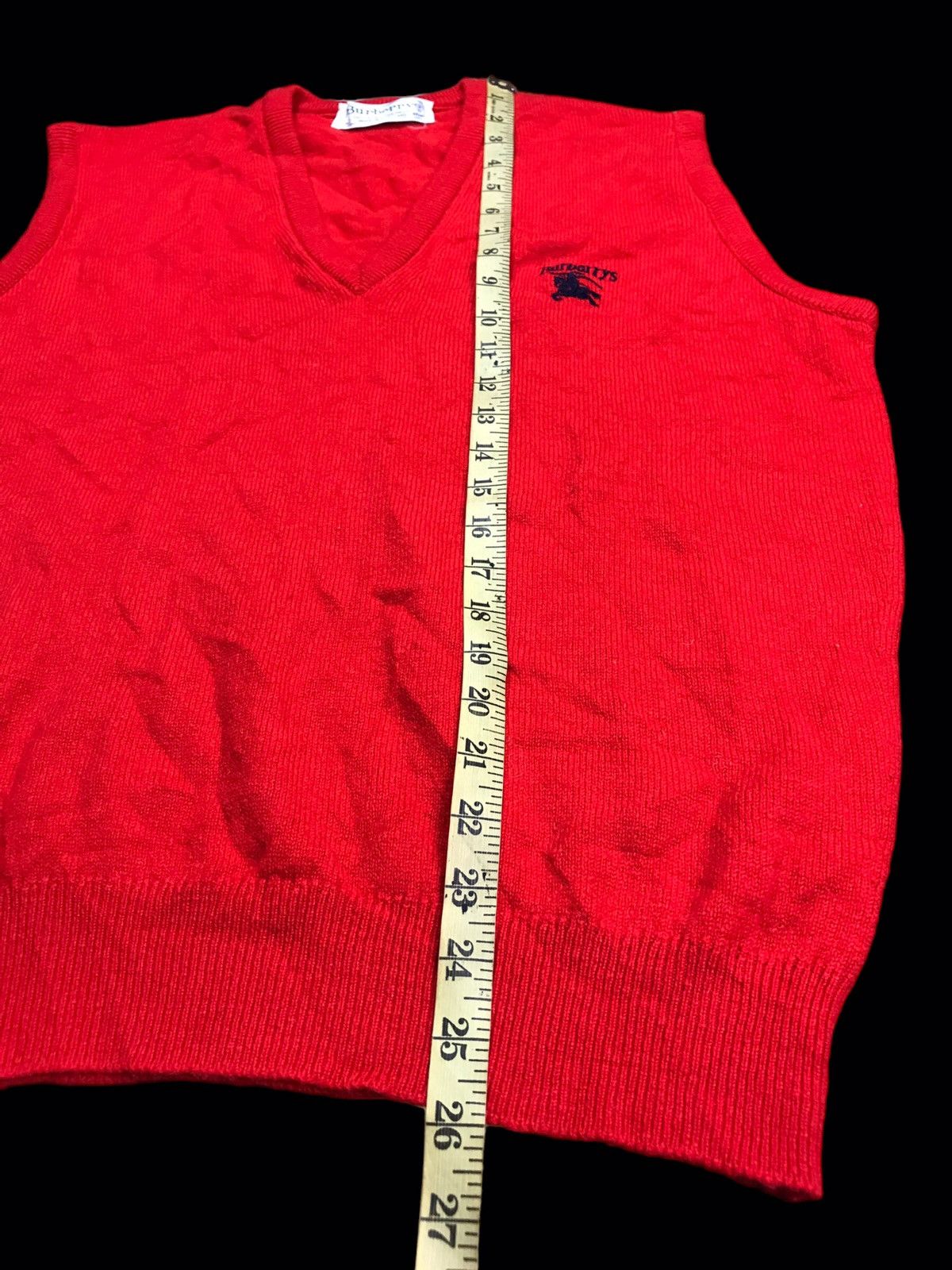 Burberry × Vintage 🔥Vintage Burberrys Sweater Vest V-Neck Lambswool Size US L / EU 52-54 / 3 - 11 Thumbnail