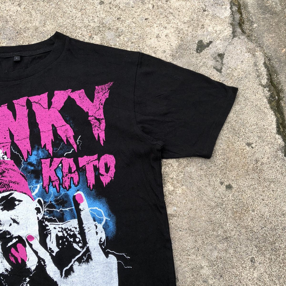 Band Tees × Vintage 🔥Sick🔥🇯🇵Funky Kato Japanese Singer Promo Tee Overprint Tee Size US L / EU 52-54 / 3 - 6 Thumbnail