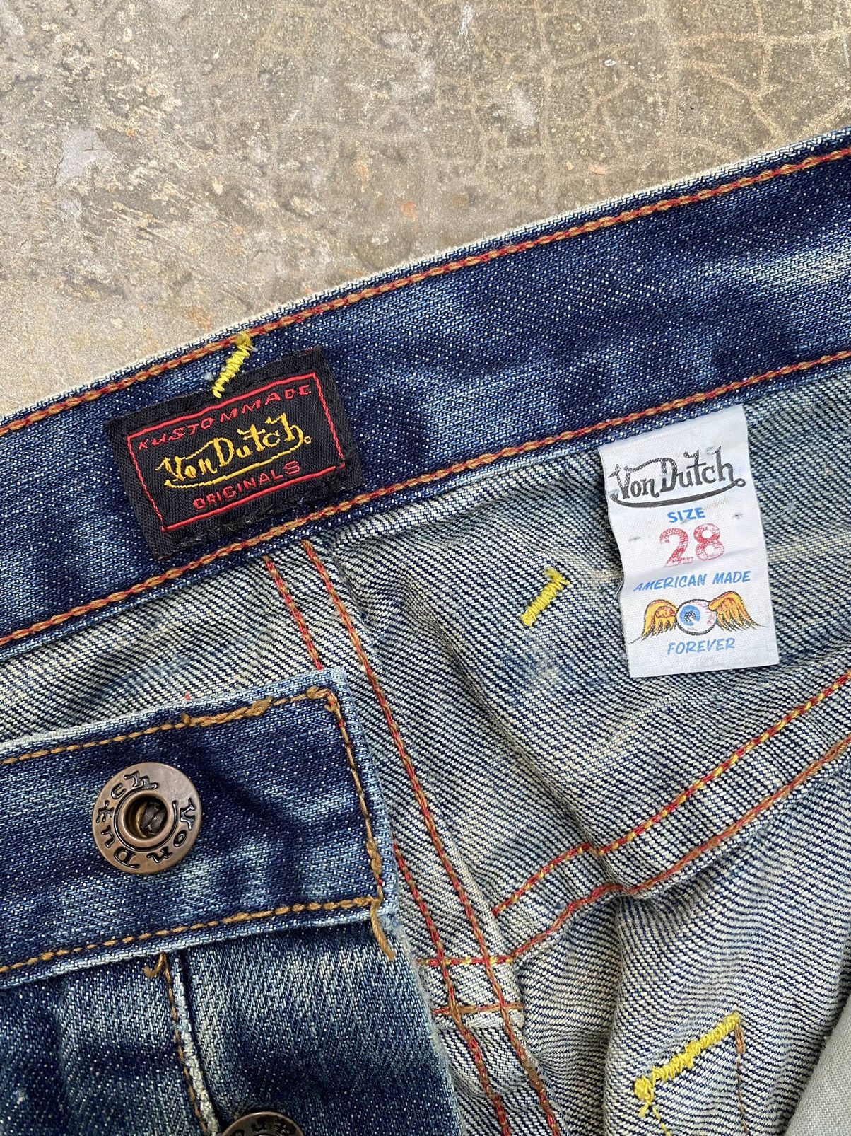 Japanese Brand × Vintage × Von Dutch 🔥 Vintage Von Dutch Jeans Size US 28 / EU 44 - 7 Thumbnail