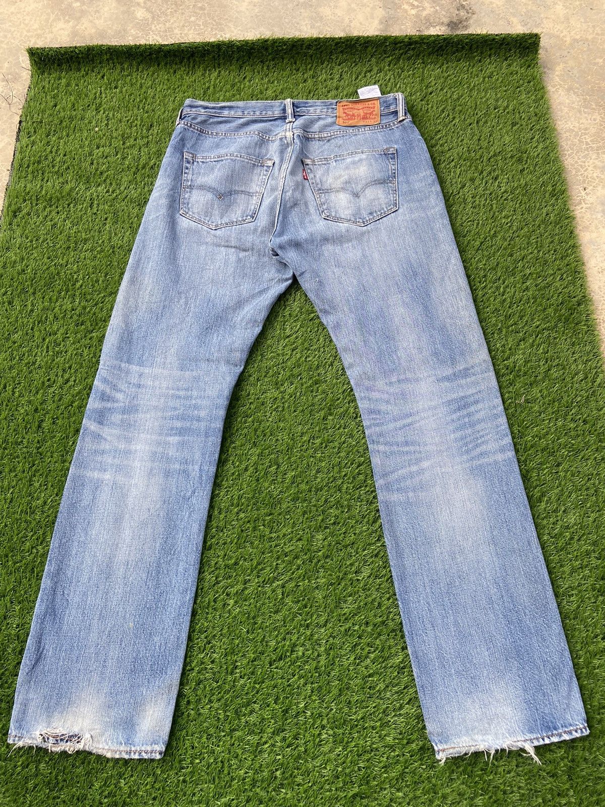 Levi's Levis 501 Patchwork With Sashiko Stitch Pant Size US 33 - 2 Thumbnail