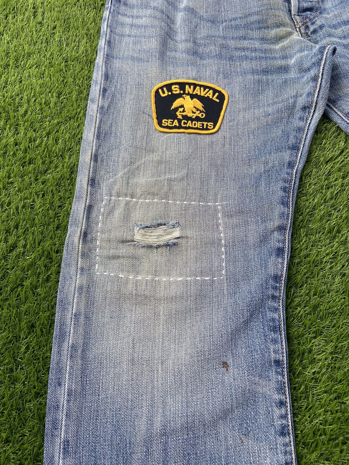 Levi's Levis 501 Patchwork With Sashiko Stitch Pant Size US 33 - 4 Thumbnail