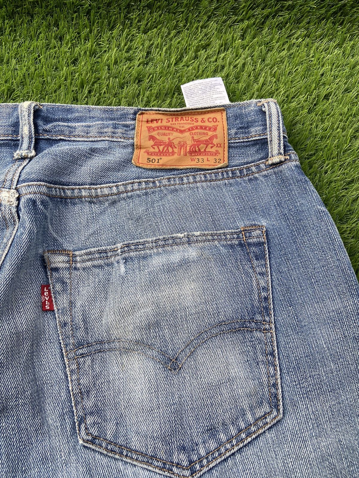 Levi's Levis 501 Patchwork With Sashiko Stitch Pant Size US 33 - 9 Thumbnail
