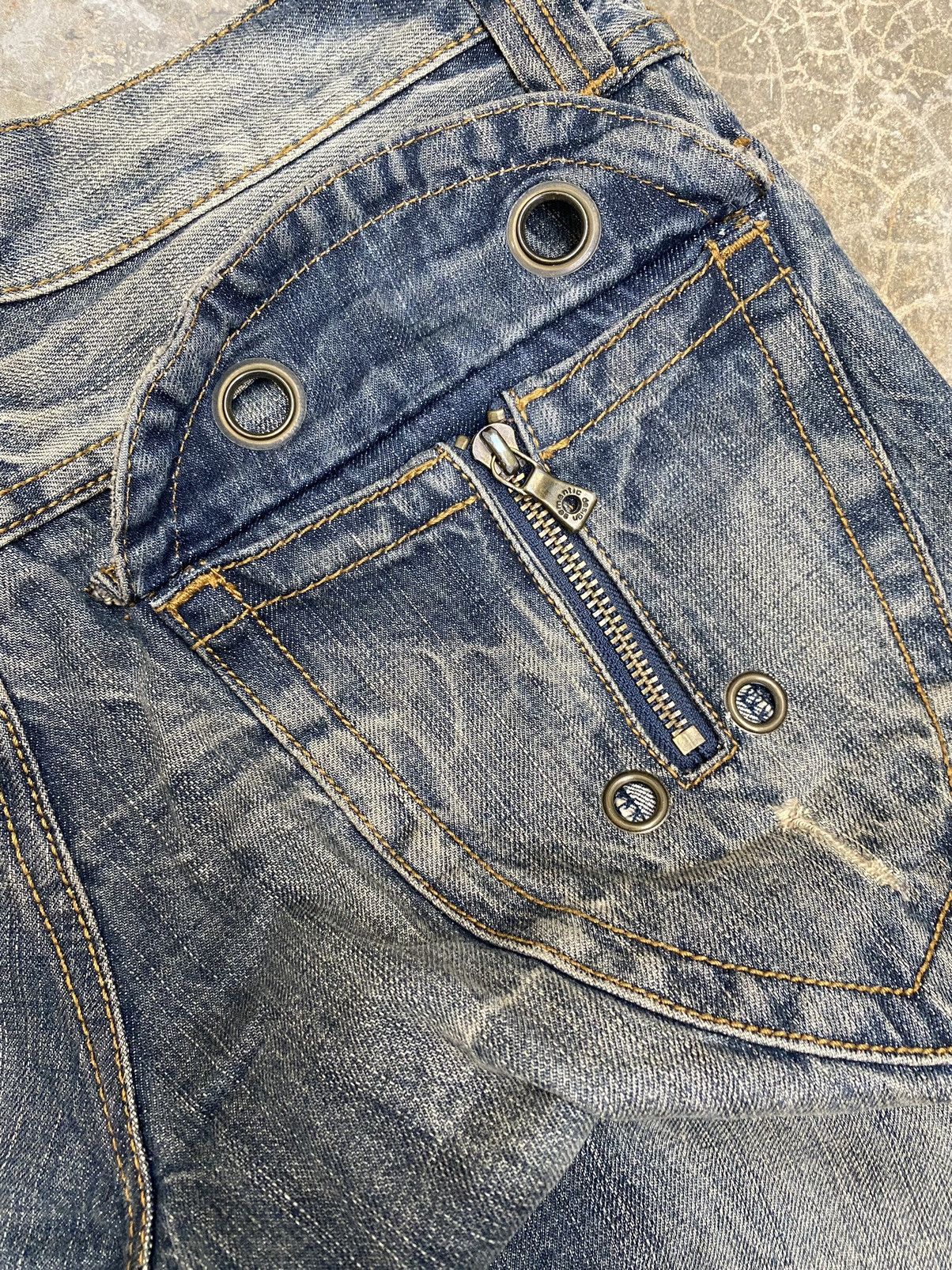 Hysteric Glamour × Japanese Brand × semanticdesign Flare SemanticDesign Distress Punk Denim Size 32" / US 10 / IT 46 - 6 Thumbnail