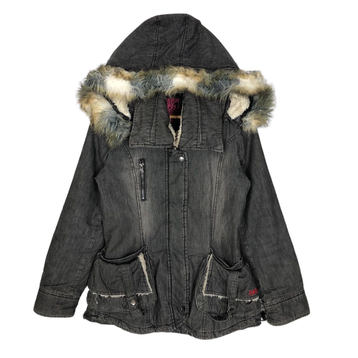 Fiorucci Fiorucci Faux Fur Hooded Quilted Lining Denim Jacket Size M / US 6-8 / IT 42-44 - 11 Thumbnail