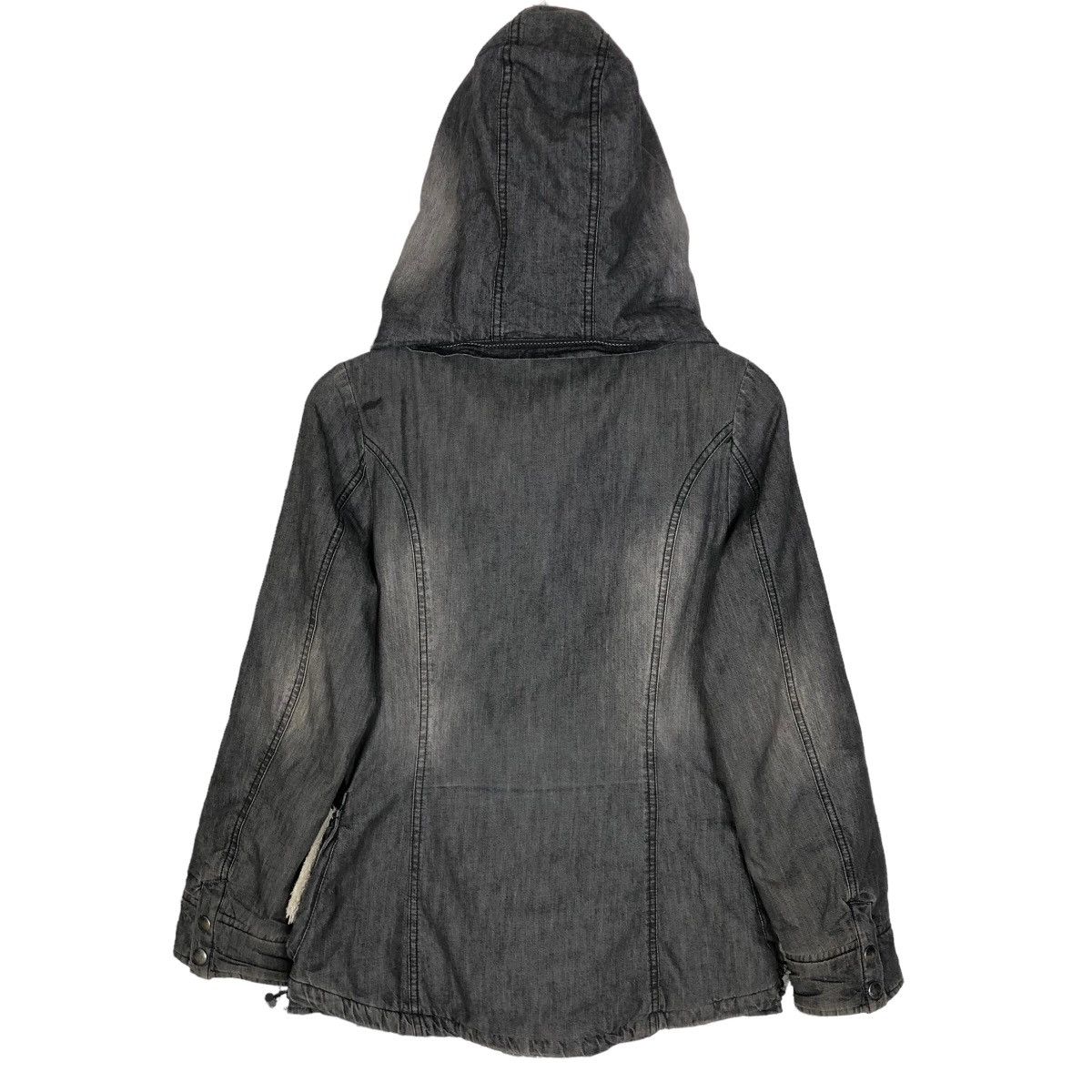 Fiorucci Fiorucci Faux Fur Hooded Quilted Lining Denim Jacket Size M / US 6-8 / IT 42-44 - 12 Thumbnail