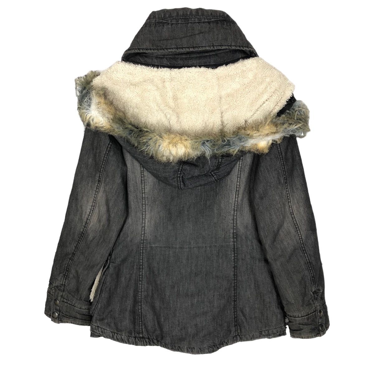 Fiorucci Fiorucci Faux Fur Hooded Quilted Lining Denim Jacket Size M / US 6-8 / IT 42-44 - 14 Thumbnail