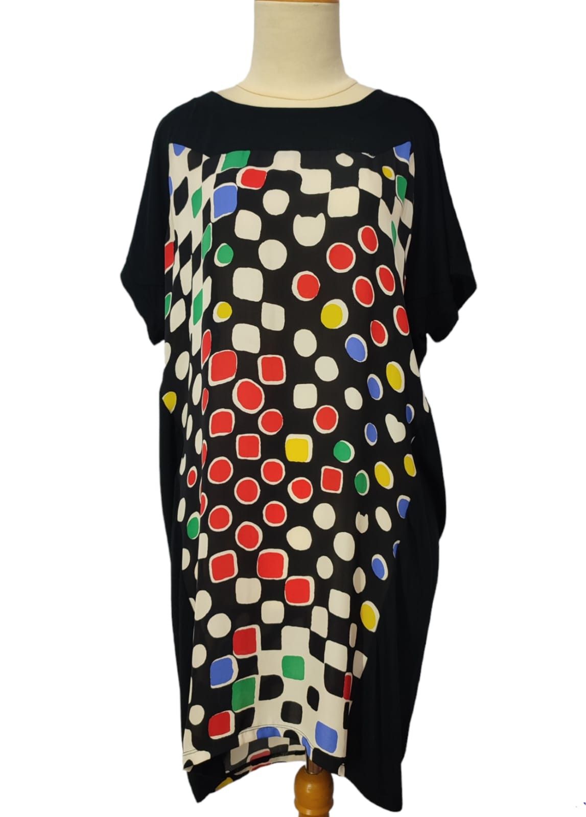 *Tsumori Chisato Multicolor Art Rayon Midi Dress