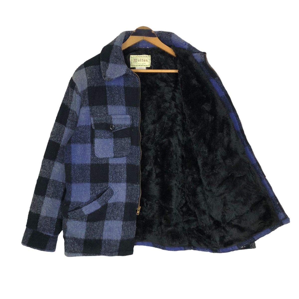Vintage Vintage 90s Melton Outer Wear Flannel Wool Western Jacket Size US L / EU 52-54 / 3 - 7 Thumbnail
