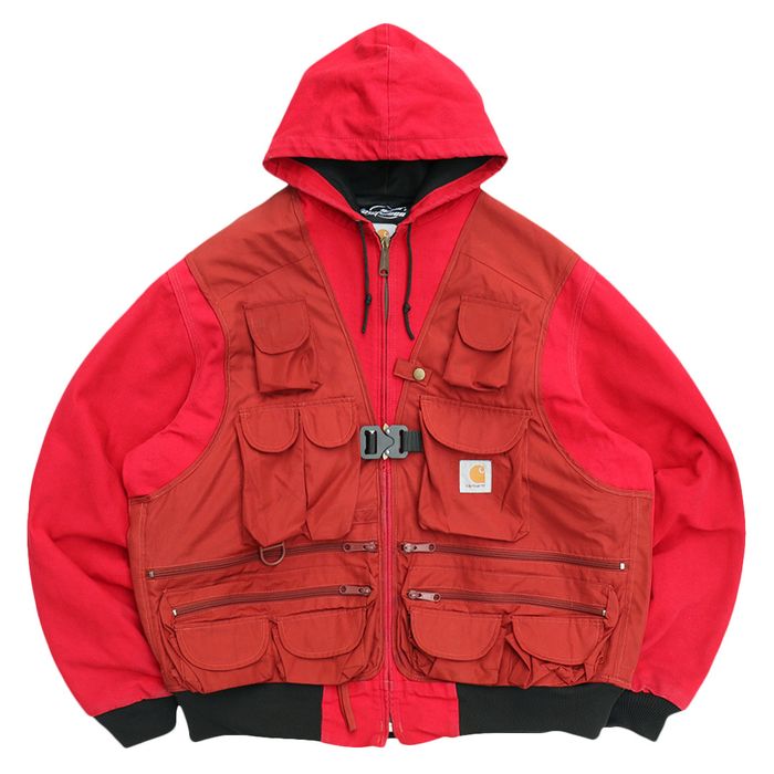 Vintage Reworked VTG Carhartt Active JR100 Tactical Zipup Hoodie Grailed