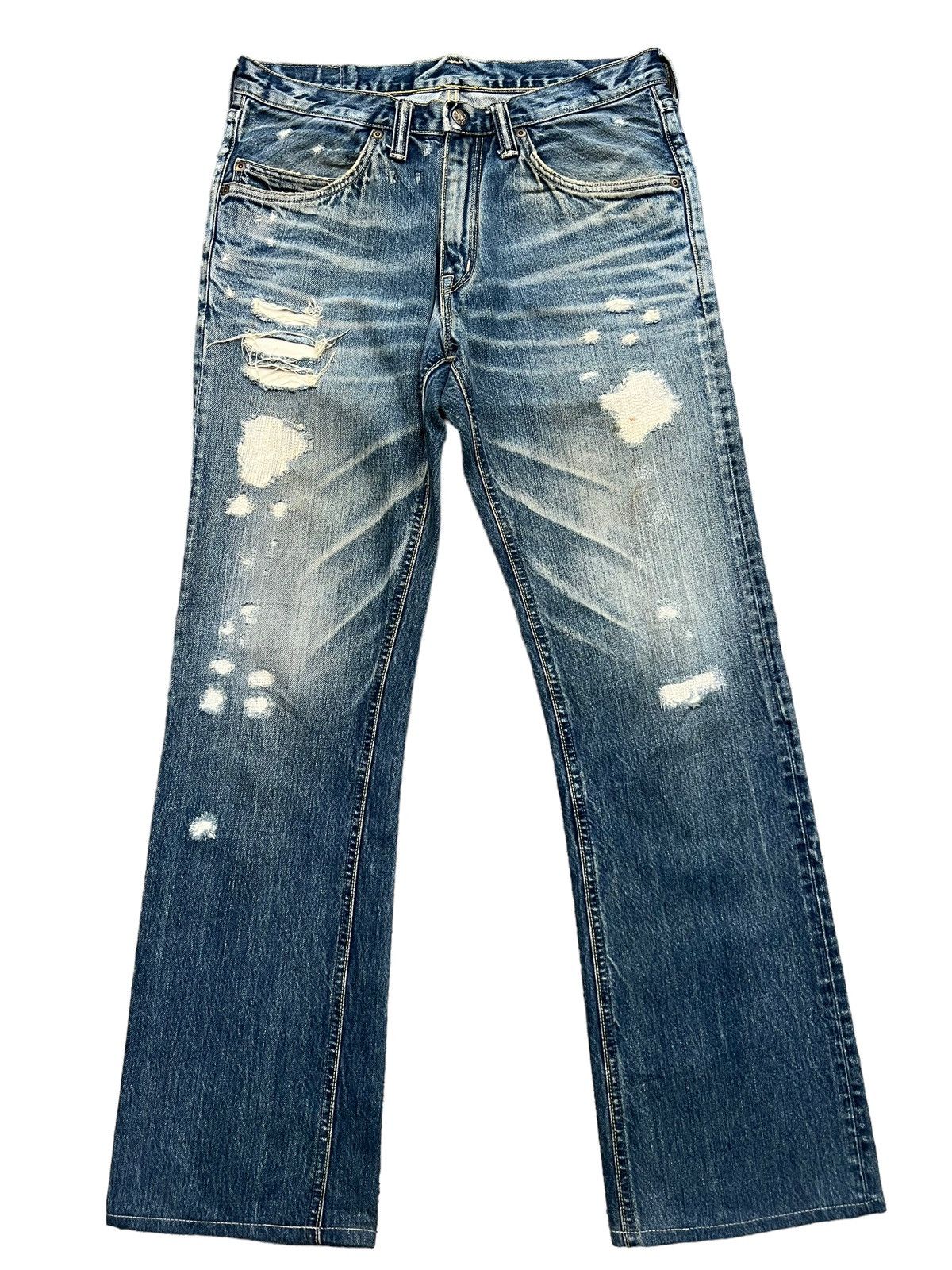 Blue Blue Japan Vintage Blue Blue Japan Distressed Denim Jeans 32x31 Size US 32 / EU 48 - 2 Thumbnail