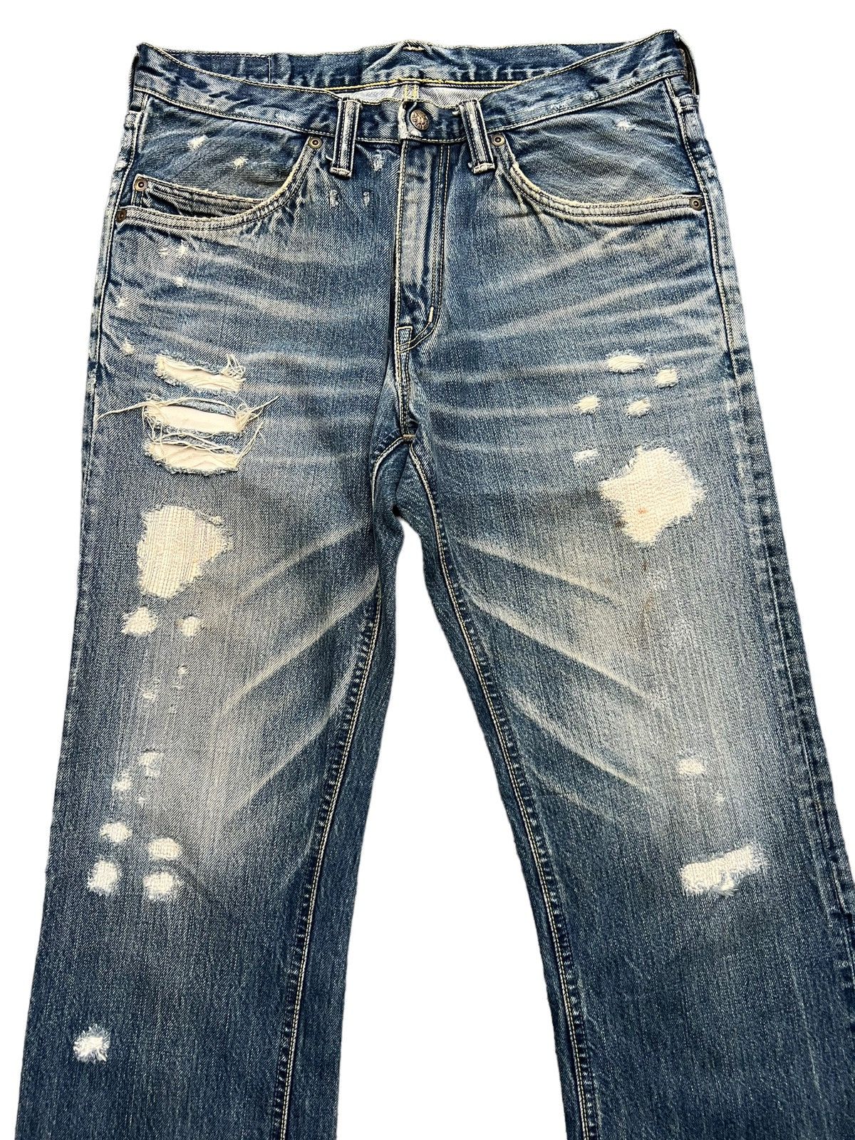 Blue Blue Japan Vintage Blue Blue Japan Distressed Denim Jeans 32x31 Size US 32 / EU 48 - 4 Thumbnail