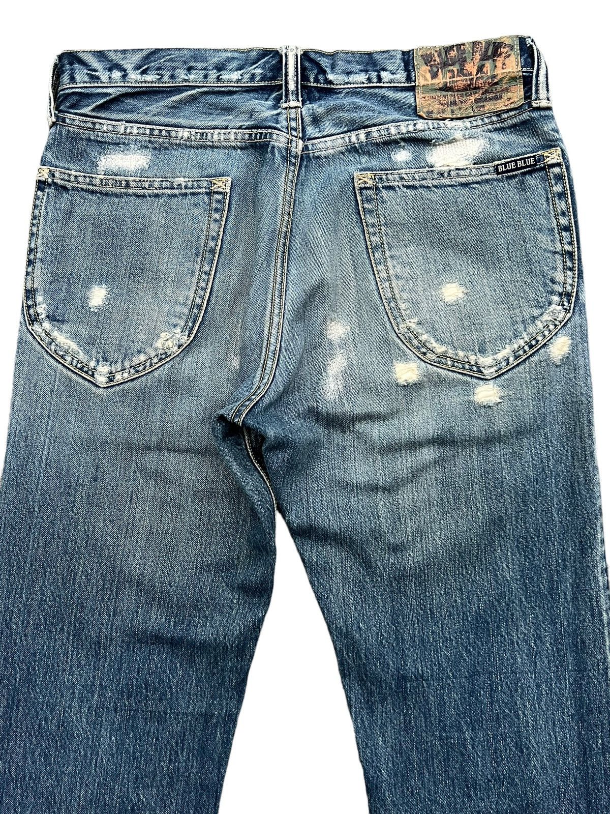 Blue Blue Japan Vintage Blue Blue Japan Distressed Denim Jeans 32x31 Size US 32 / EU 48 - 5 Thumbnail