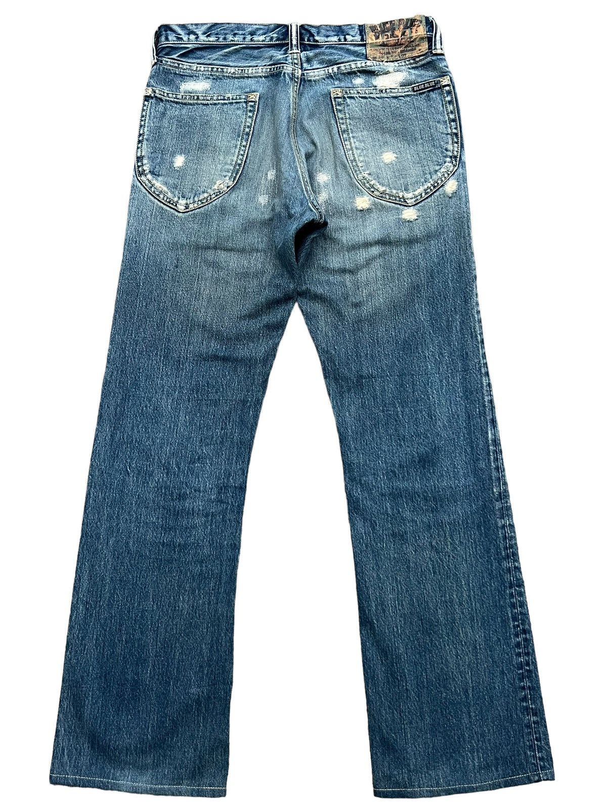 Blue Blue Japan Vintage Blue Blue Japan Distressed Denim Jeans 32x31 Size US 32 / EU 48 - 3 Thumbnail