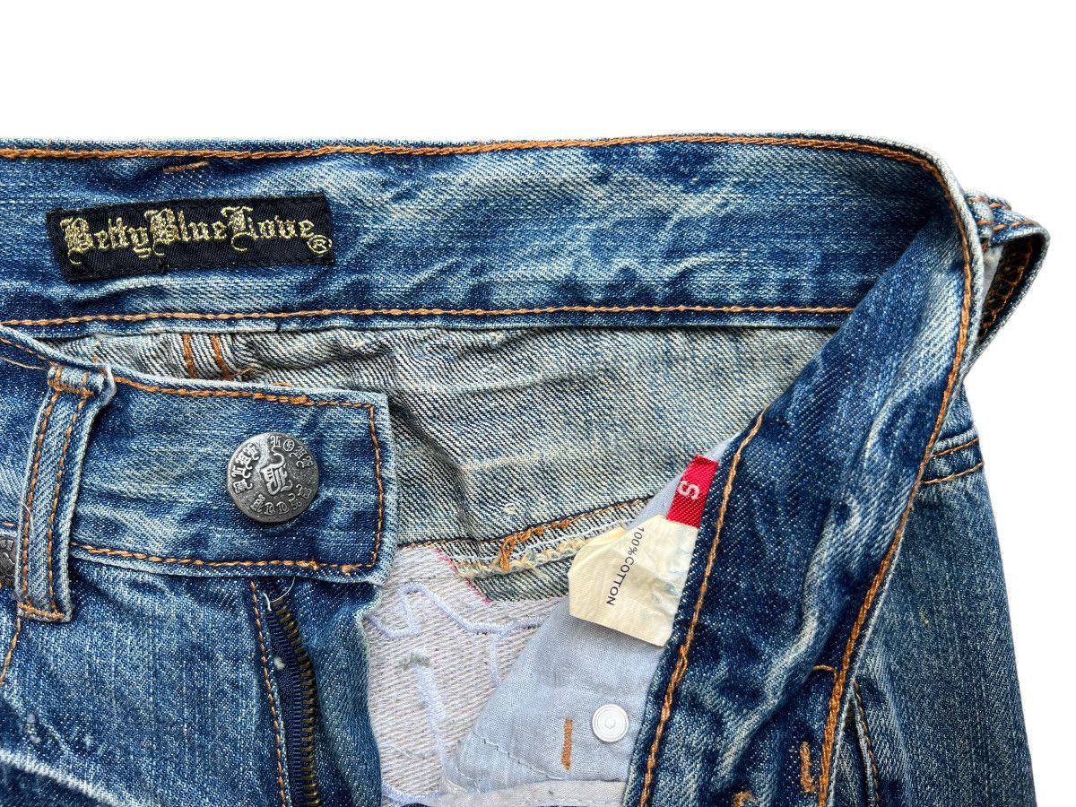 Japanese Brand Betty Blue Embroidered Spellout Patch Sexy Denim Jeans 29x32 Size 29" - 13 Thumbnail