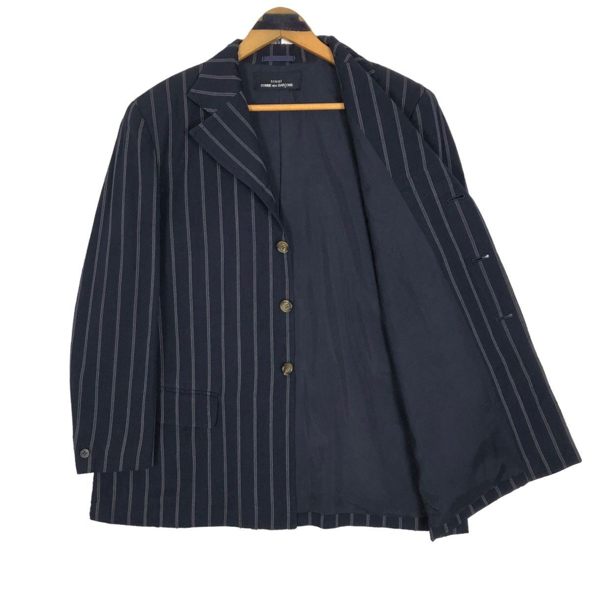 Comme des Garcons Vintage 90s Tricot Comme Des Garcons Wool Blazer Size S / US 4 / IT 40 - 7 Thumbnail