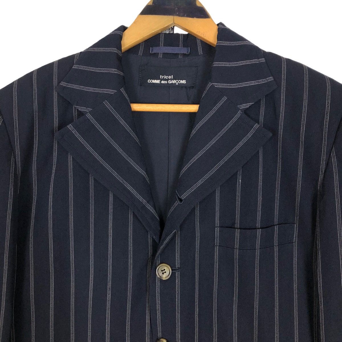 Comme des Garcons Vintage 90s Tricot Comme Des Garcons Wool Blazer Size S / US 4 / IT 40 - 6 Thumbnail