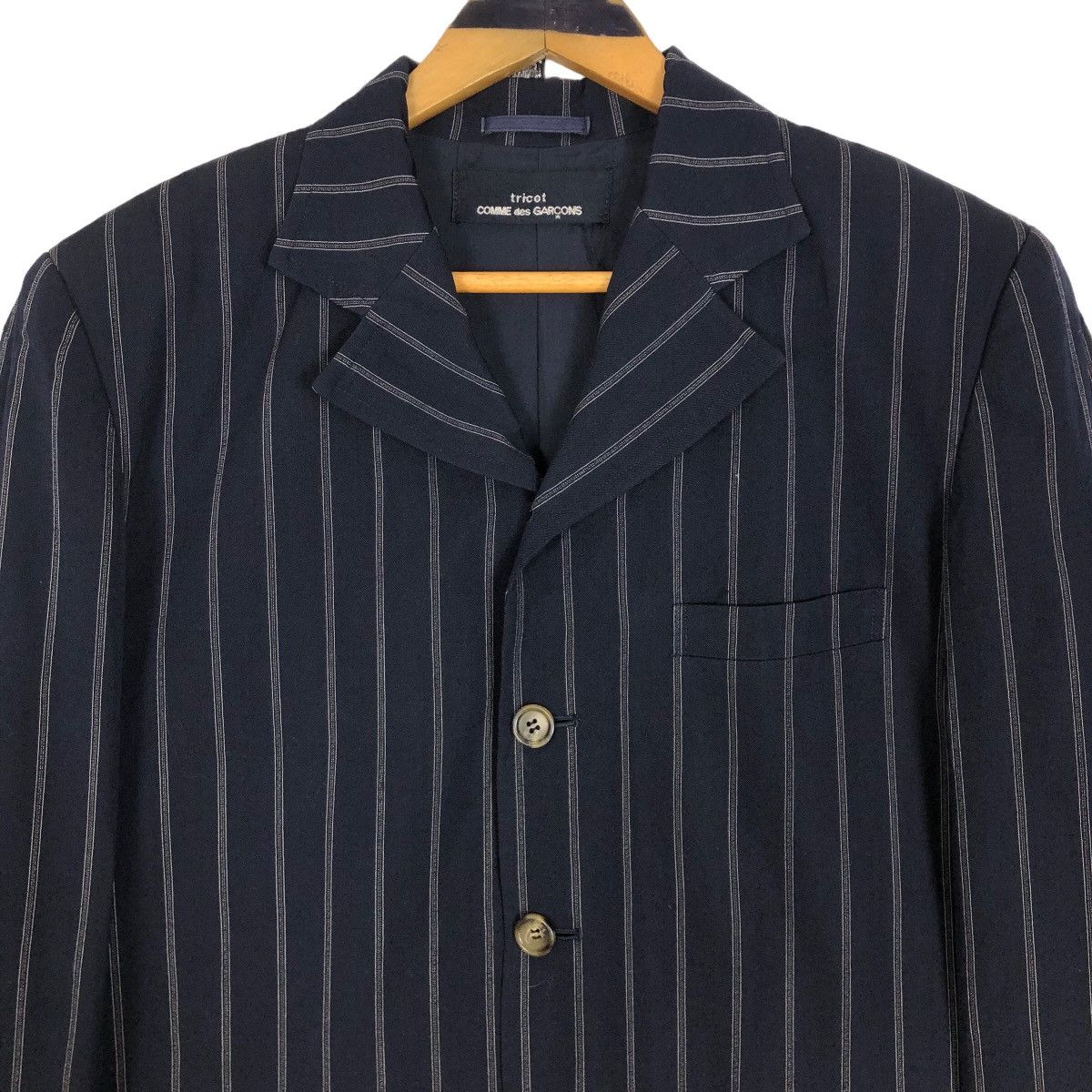 Comme des Garcons Vintage 90s Tricot Comme Des Garcons Wool Blazer Size S / US 4 / IT 40 - 3 Thumbnail