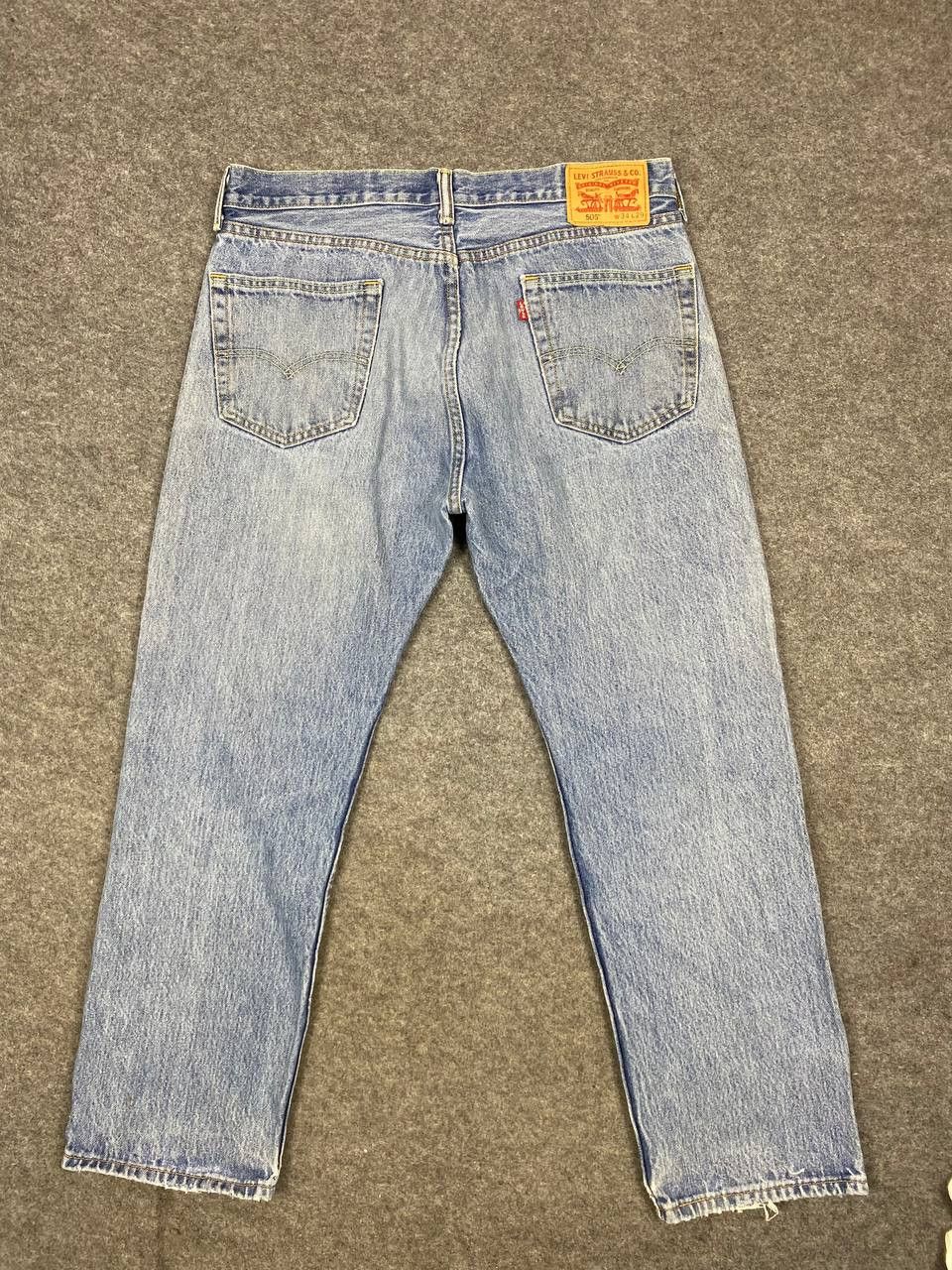 Levi's levis 505 relaxed fit distressed denim nice design Size US 37 - 1 Thumbnail