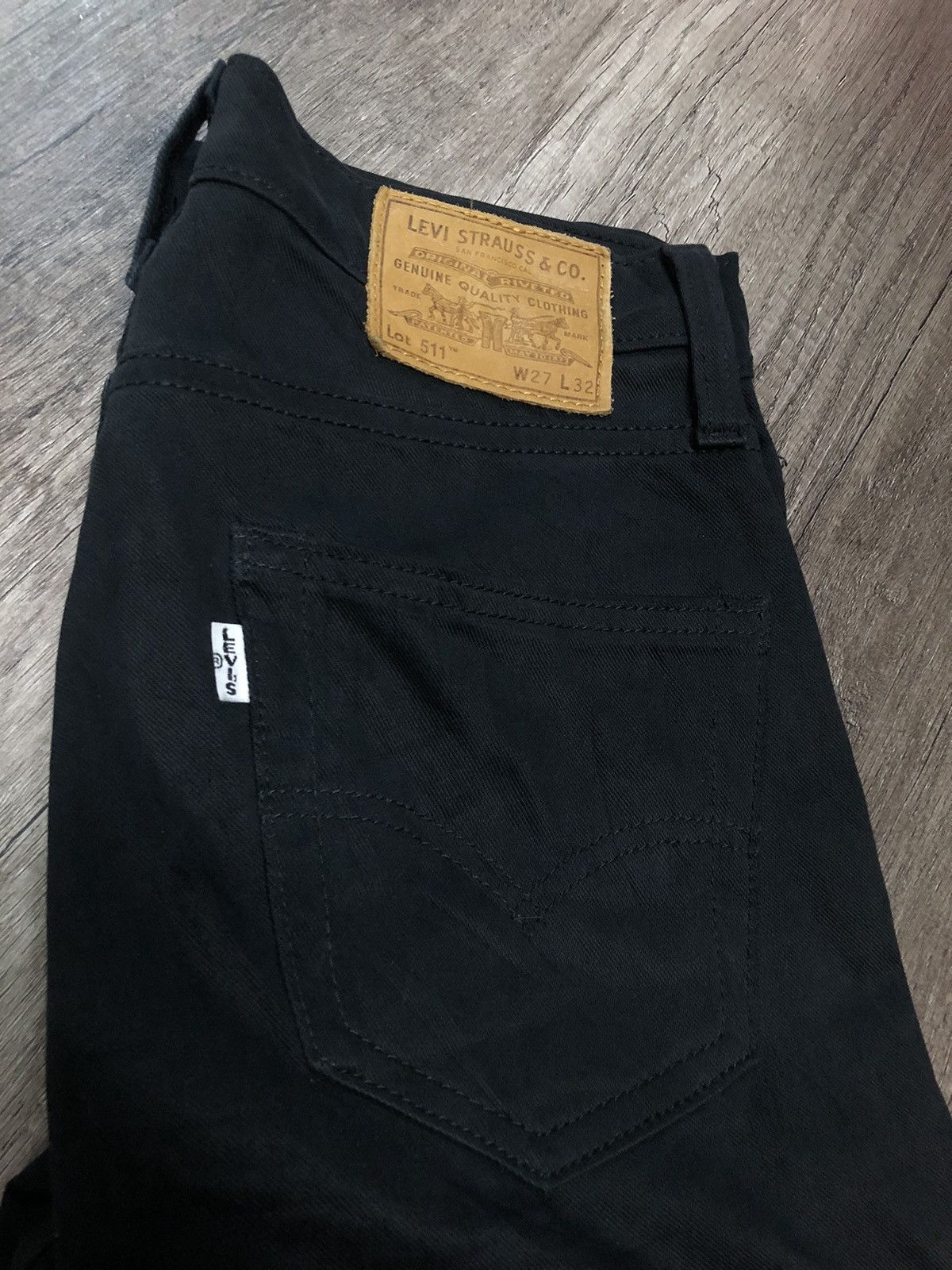 Levi's Vintage Clothing Vintage Levi's 511 Big E Super Black Jeans Size US 29 - 16 Thumbnail