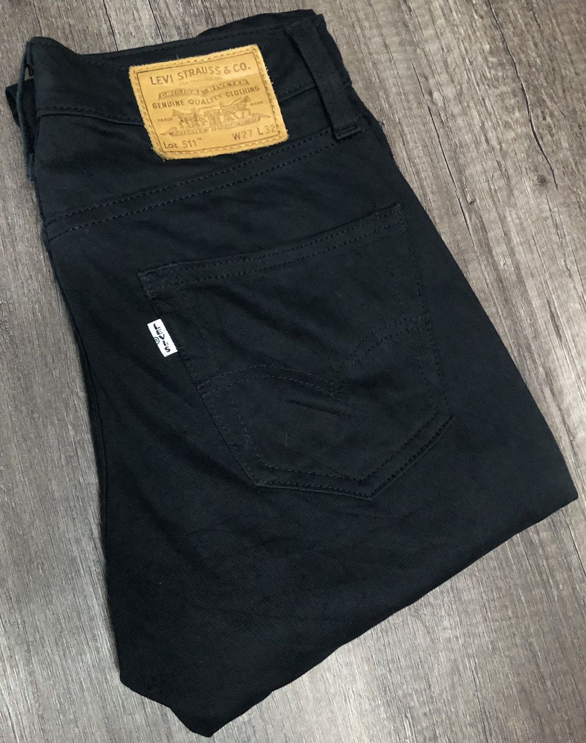 Levi's Vintage Clothing Vintage Levi's 511 Big E Super Black Jeans Size US 29 - 14 Thumbnail