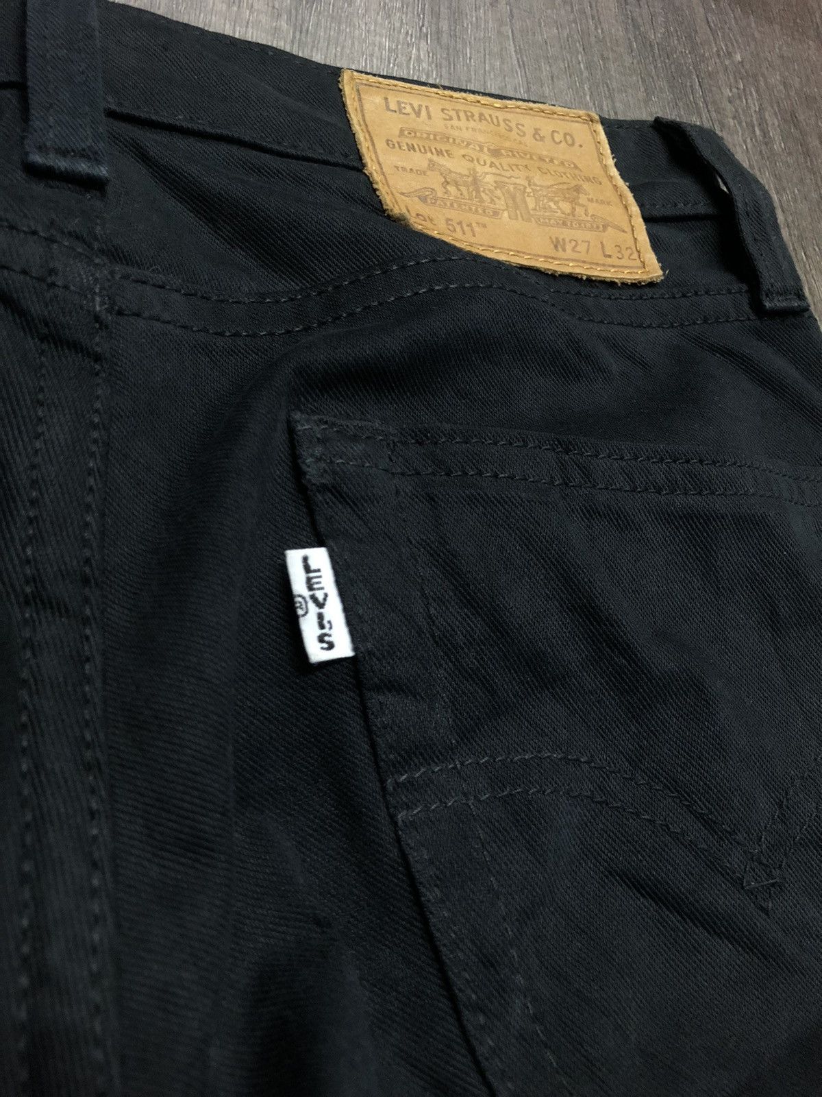 Levi's Vintage Clothing Vintage Levi's 511 Big E Super Black Jeans Size US 29 - 9 Thumbnail