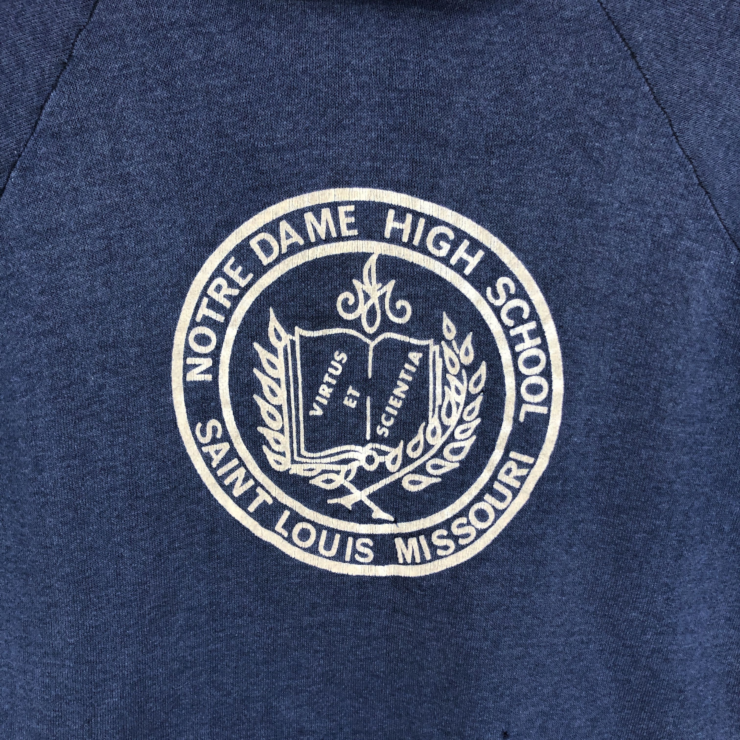 Vintage 90s Vintage NOTRE DAME HIGH SCHOOL Hoodie #2505-88 Size US M / EU 48-50 / 2 - 2 Thumbnail