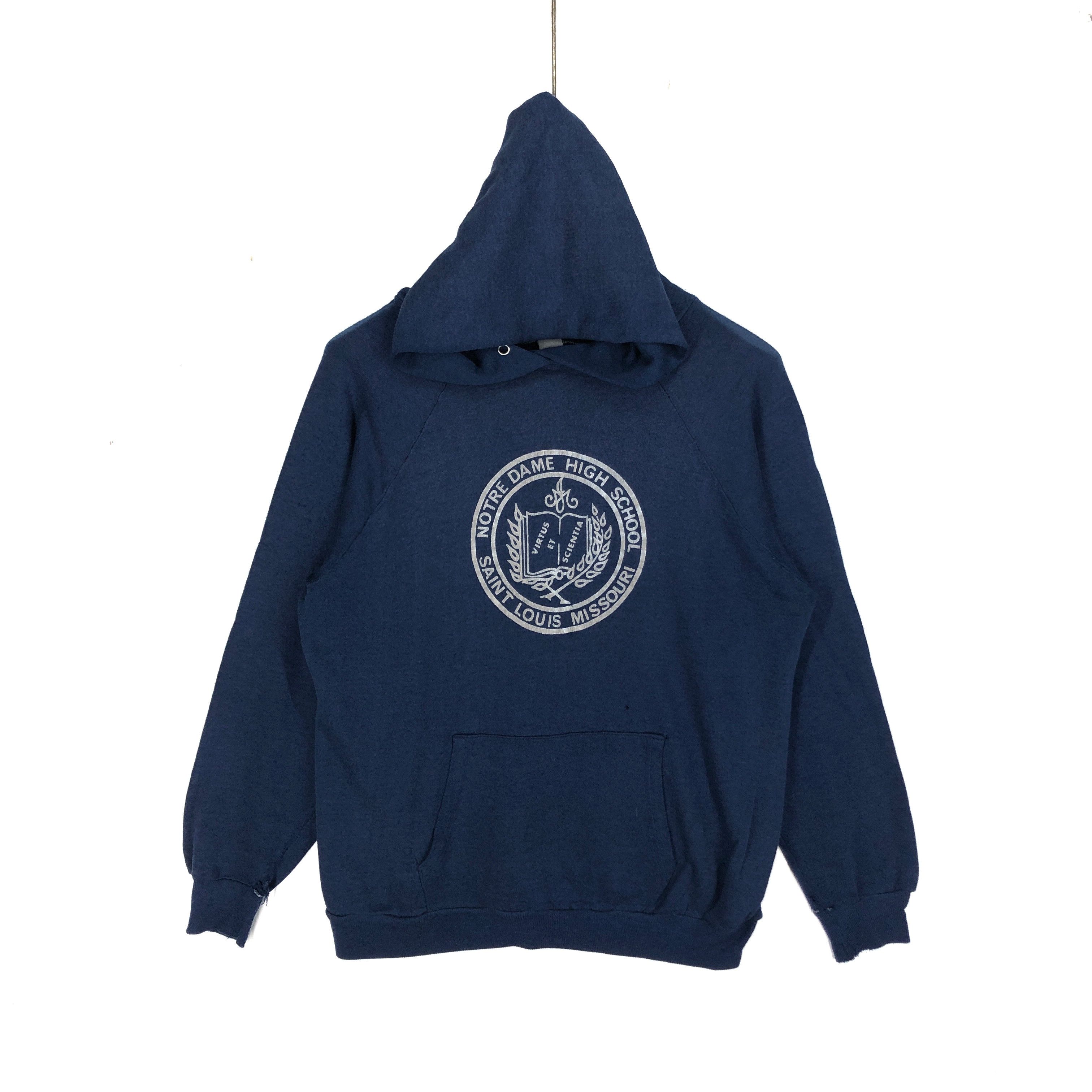 Vintage 90s Vintage NOTRE DAME HIGH SCHOOL Hoodie #2505-88 Size US M / EU 48-50 / 2 - 1 Thumbnail