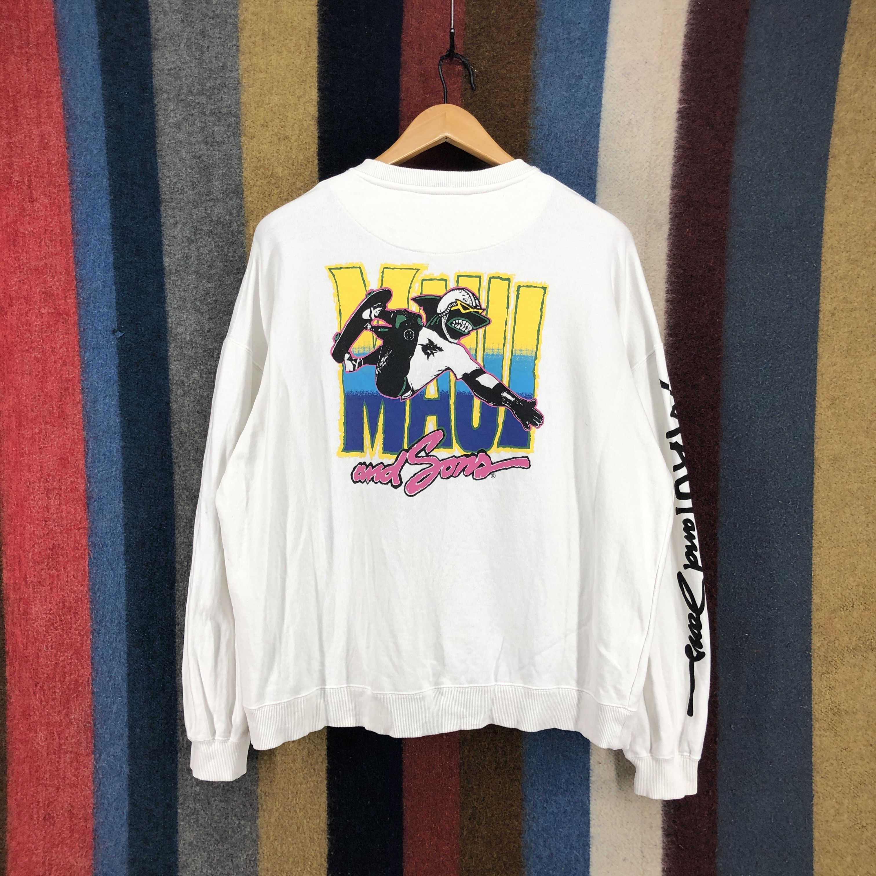 Maui and Sons Rare MAUI AND SONS Crew Neck Sweatshirt #0706/AE Size US XL / EU 56 / 4 - 1 Thumbnail