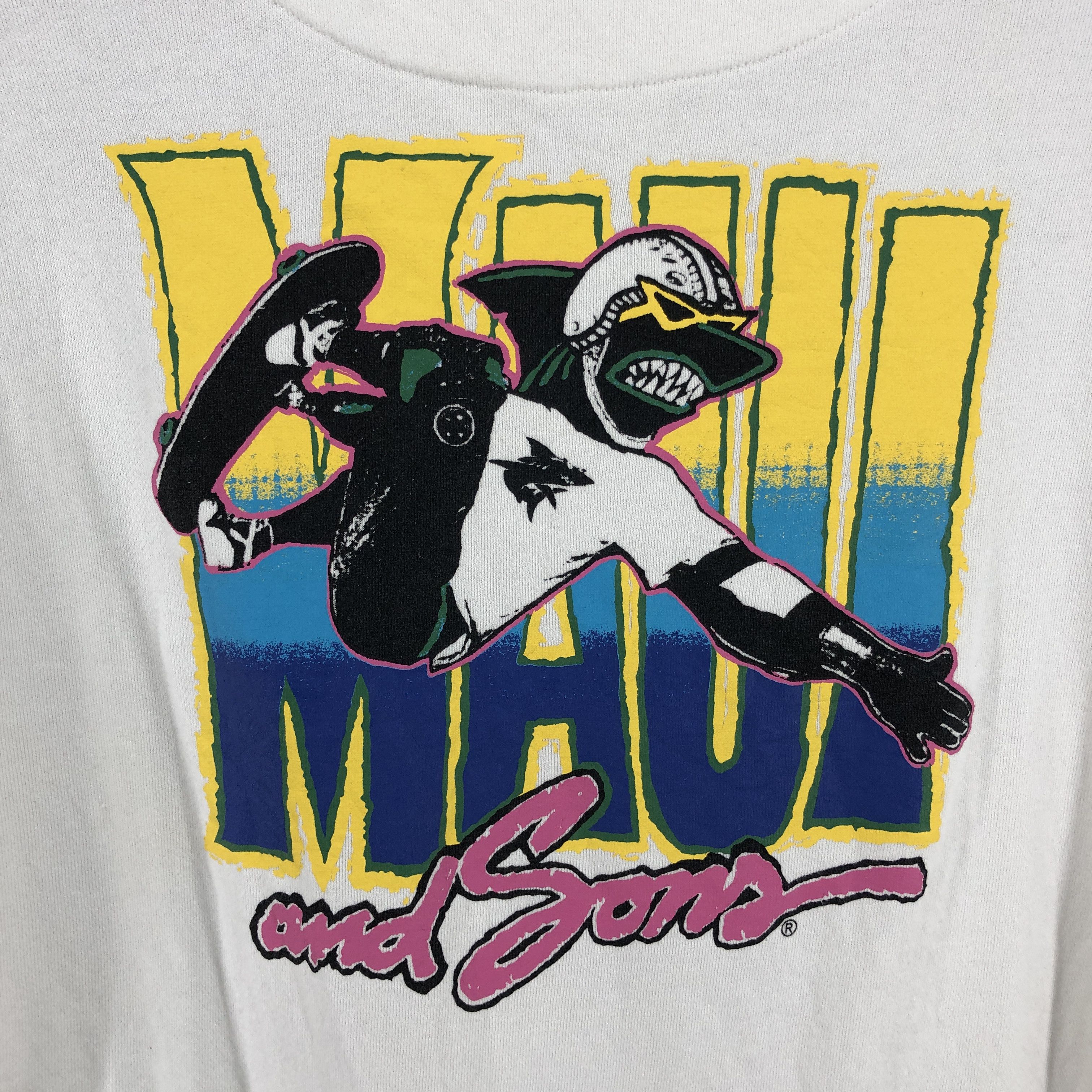 Maui and Sons Rare MAUI AND SONS Crew Neck Sweatshirt #0706/AE Size US XL / EU 56 / 4 - 2 Thumbnail