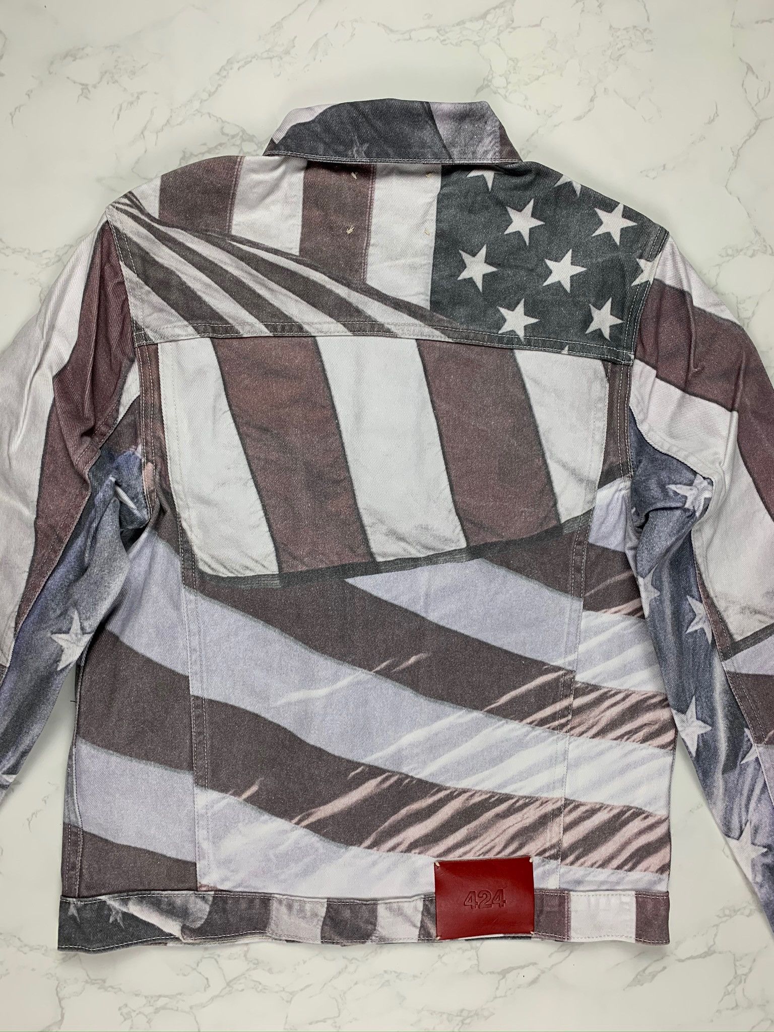 424 🔥75% OFF🔥 [SALE] 424 American Flag Denim Jacket Size US XS / EU 42 / 0 - 15 Thumbnail