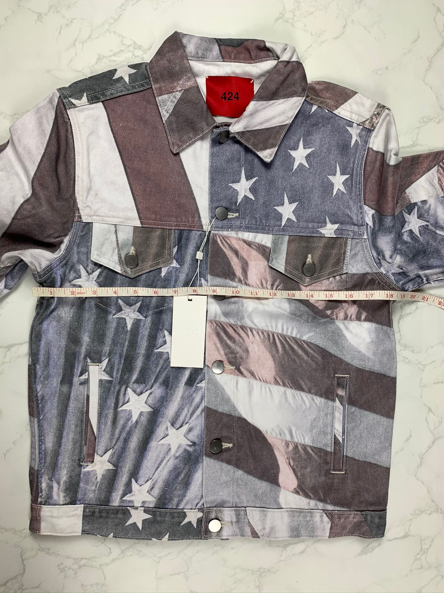 424 🔥75% OFF🔥 [SALE] 424 American Flag Denim Jacket Size US XS / EU 42 / 0 - 6 Thumbnail