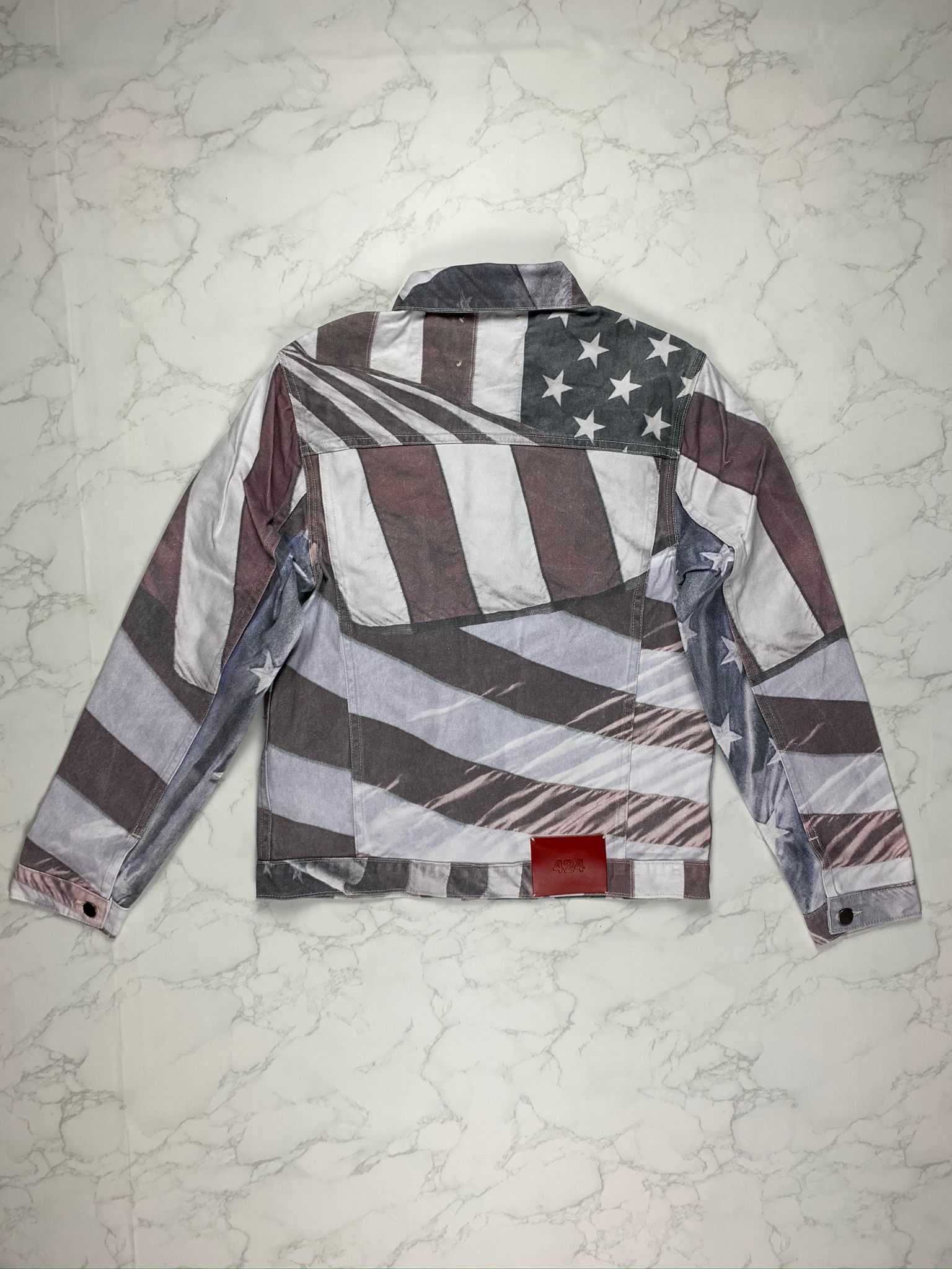 424 🔥75% OFF🔥 [SALE] 424 American Flag Denim Jacket Size US XS / EU 42 / 0 - 14 Thumbnail
