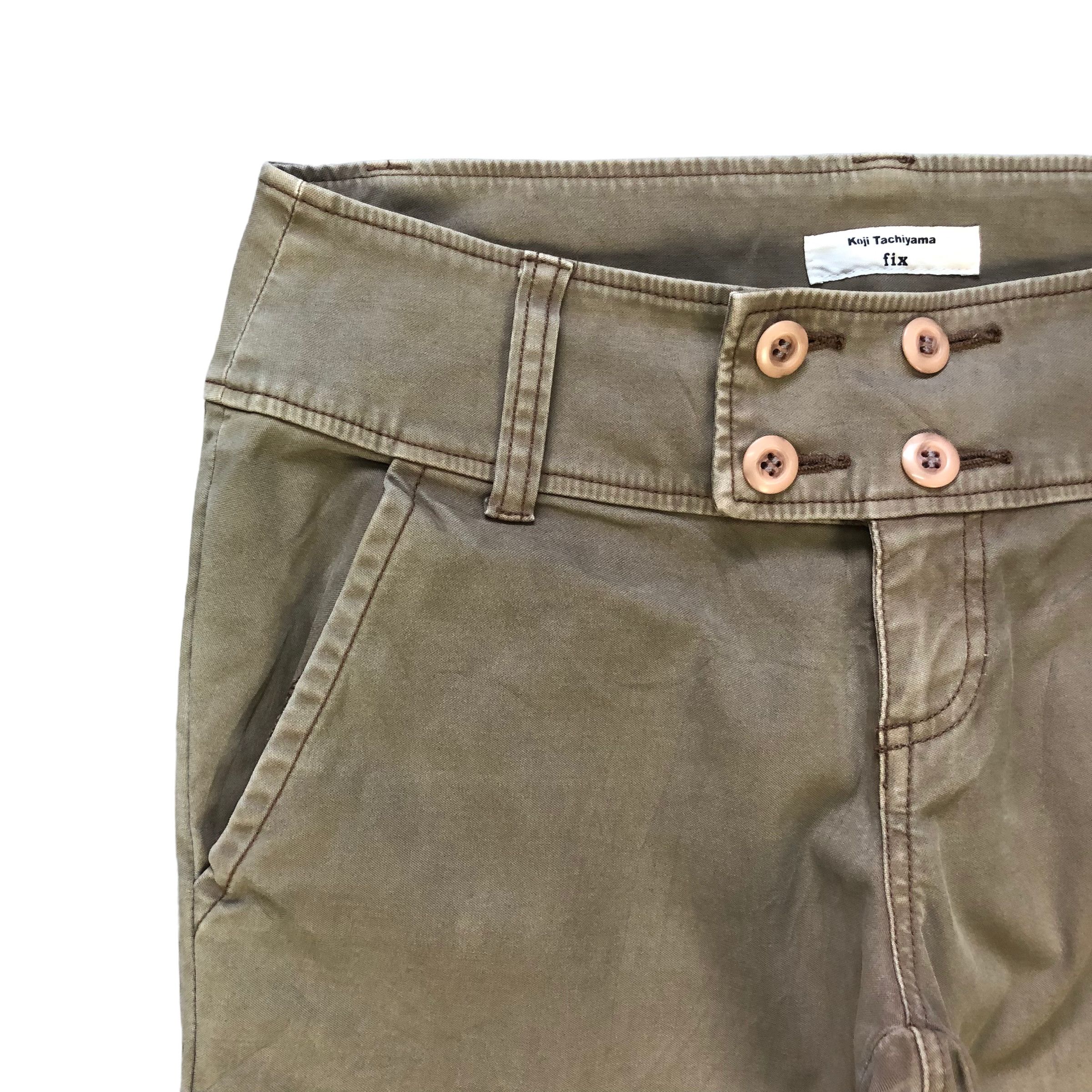 Japanese Brand KOJI TACHIYAMA FIX CASUAL PANTS #7349-138 Size 31" - 3 Thumbnail