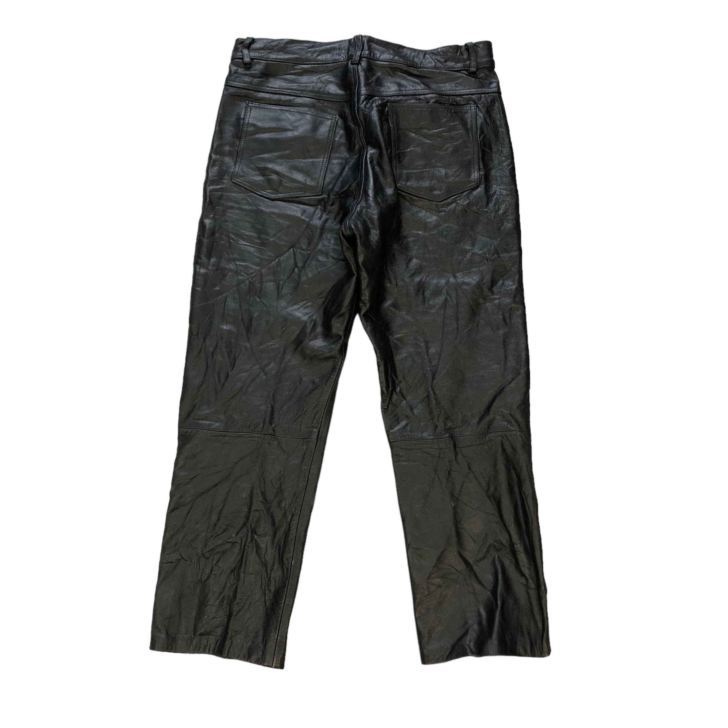 Japanese Brand VINTAGE LEATHER PANTS #7352-139 Size US 31 - 8 Thumbnail