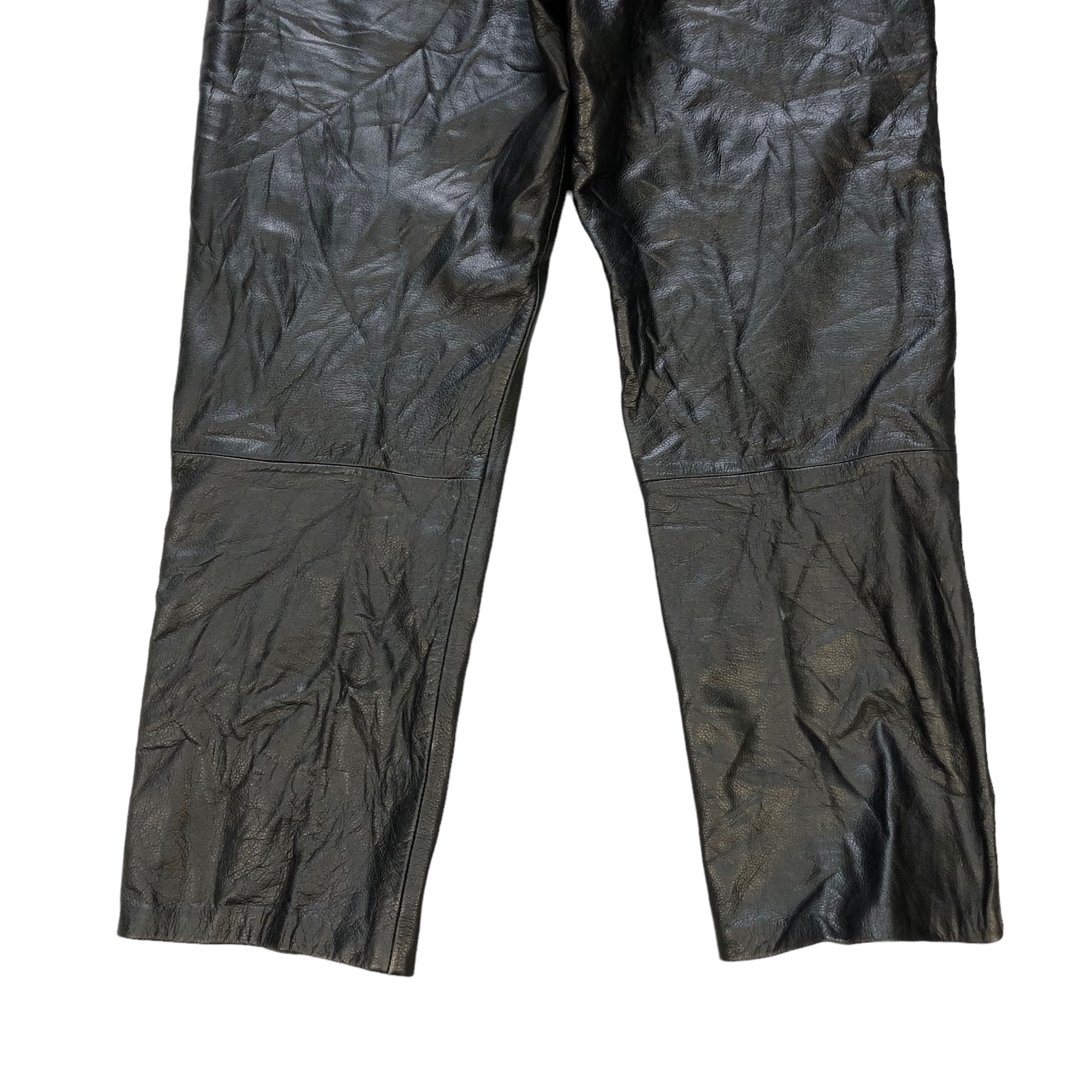 Japanese Brand VINTAGE LEATHER PANTS #7352-139 Size US 31 - 10 Thumbnail