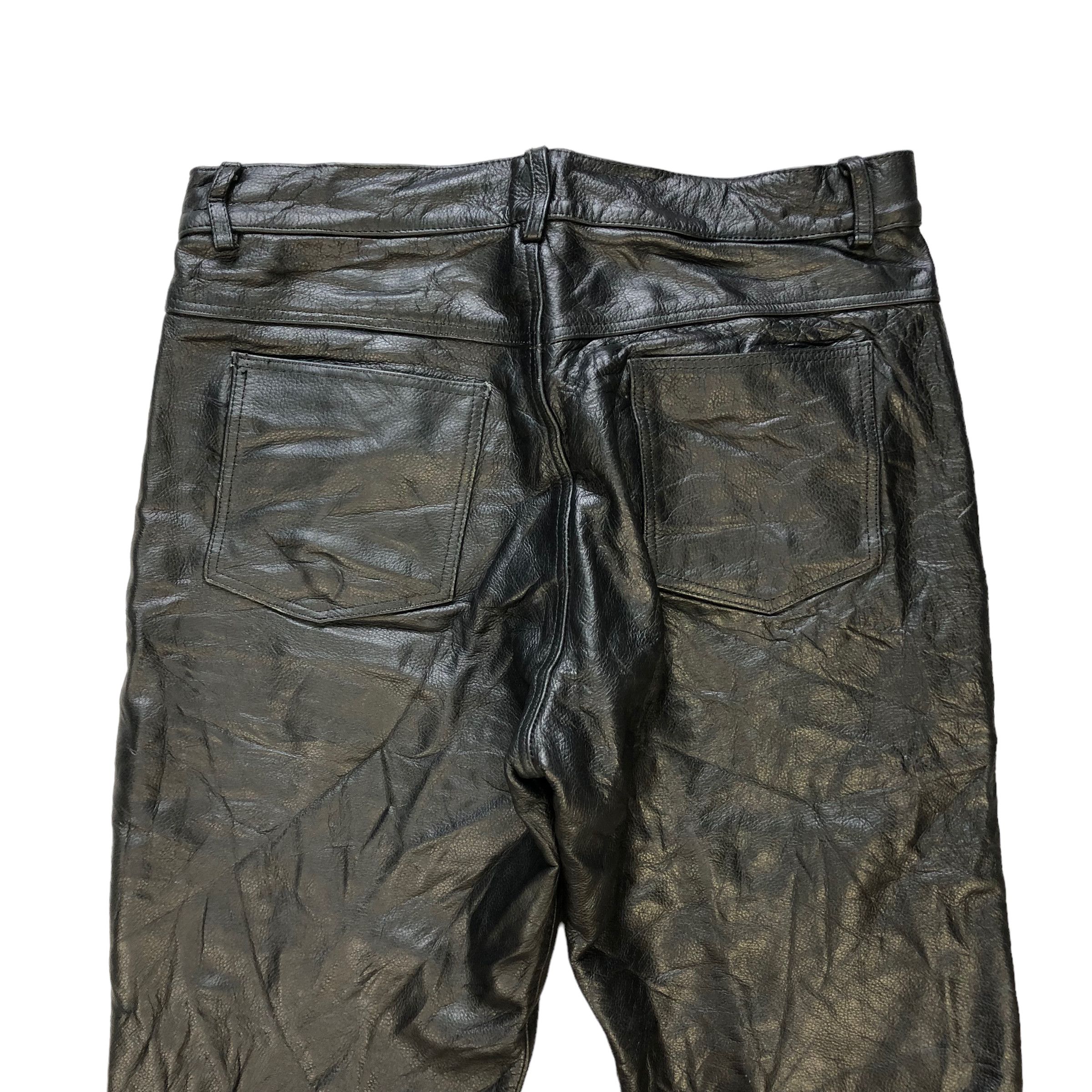 Japanese Brand VINTAGE LEATHER PANTS #7352-139 Size US 31 - 9 Thumbnail